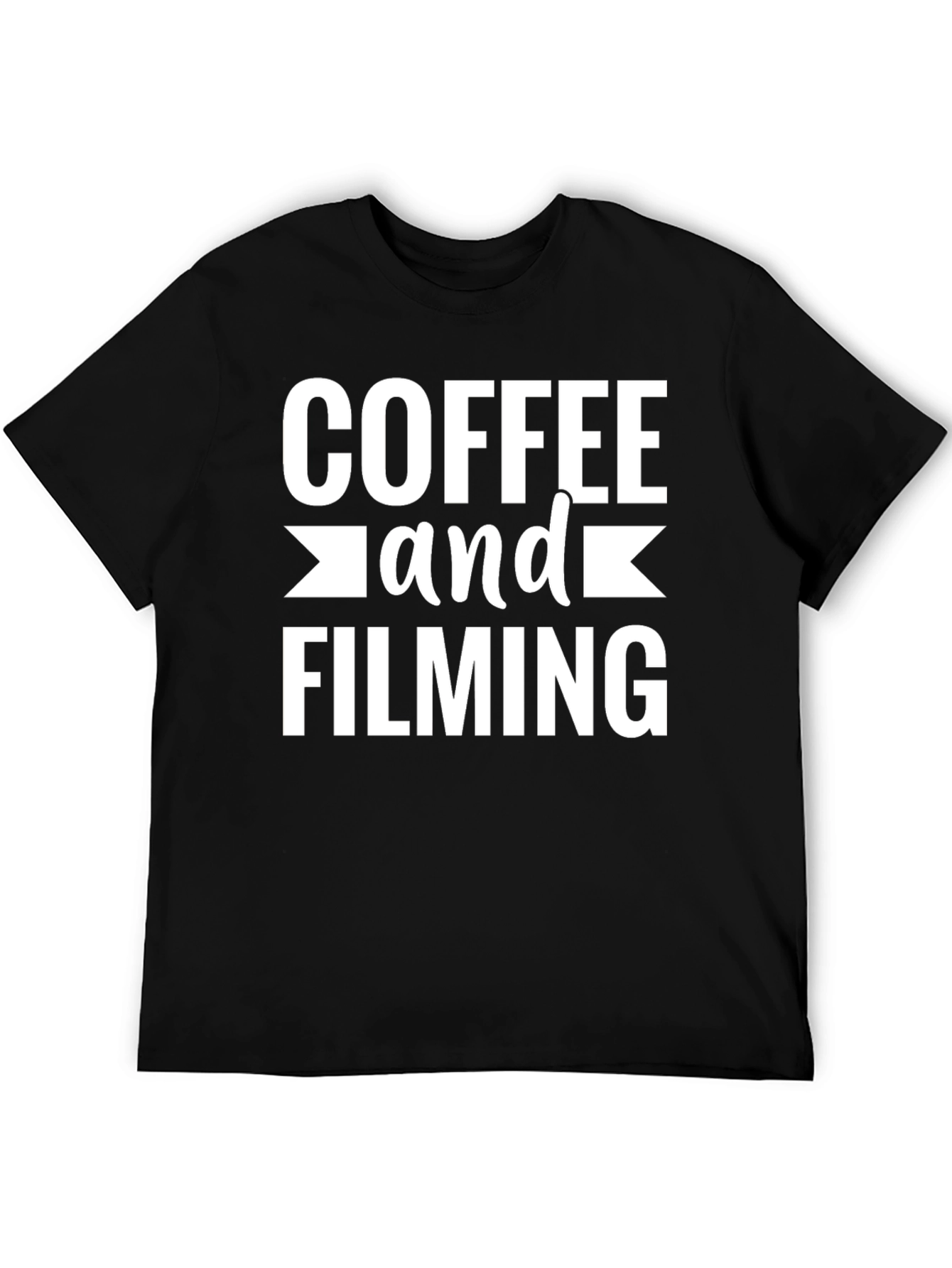 Coffee and Filming Black Graphic T-Shirt