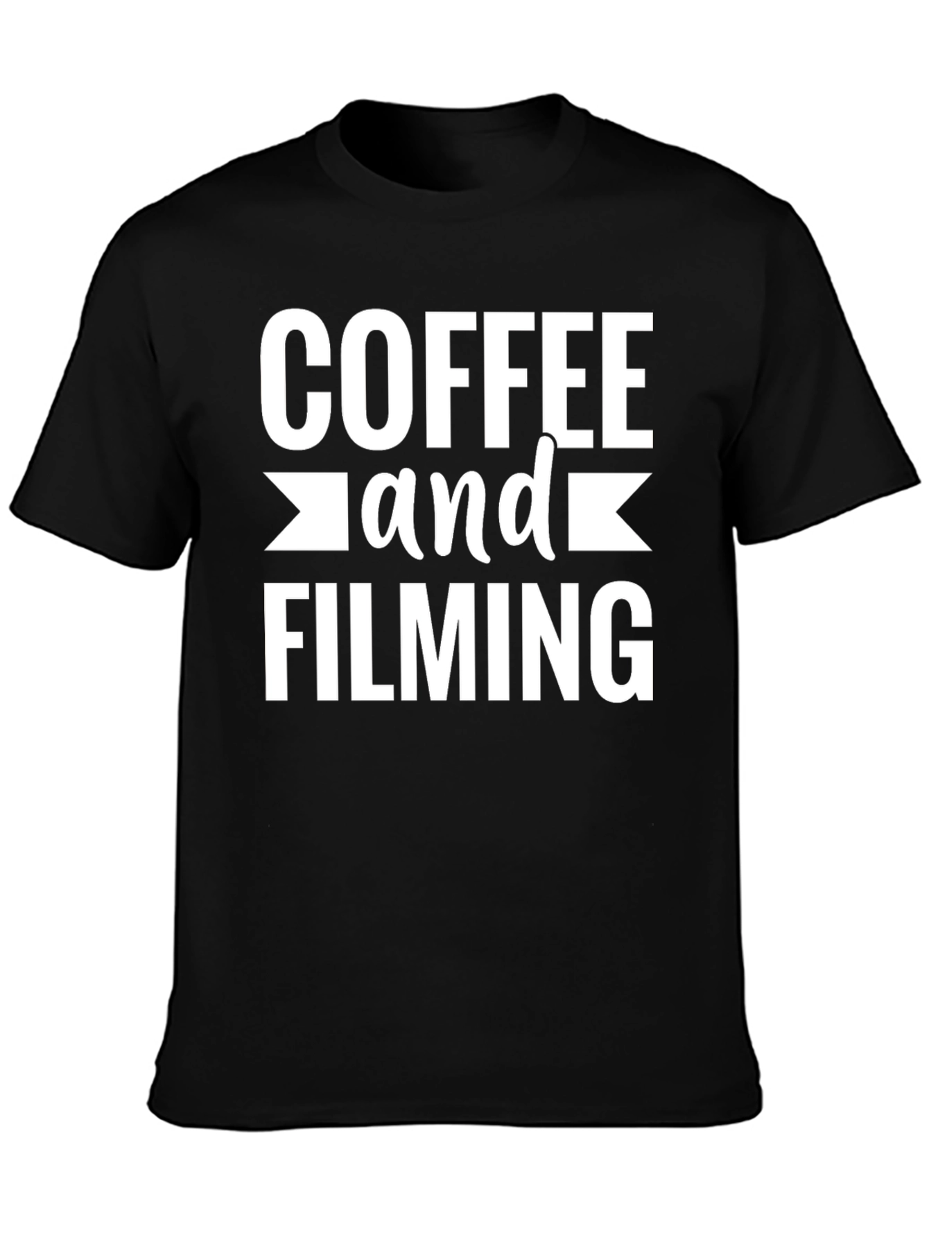 Coffee and Filming Black Graphic T-Shirt
