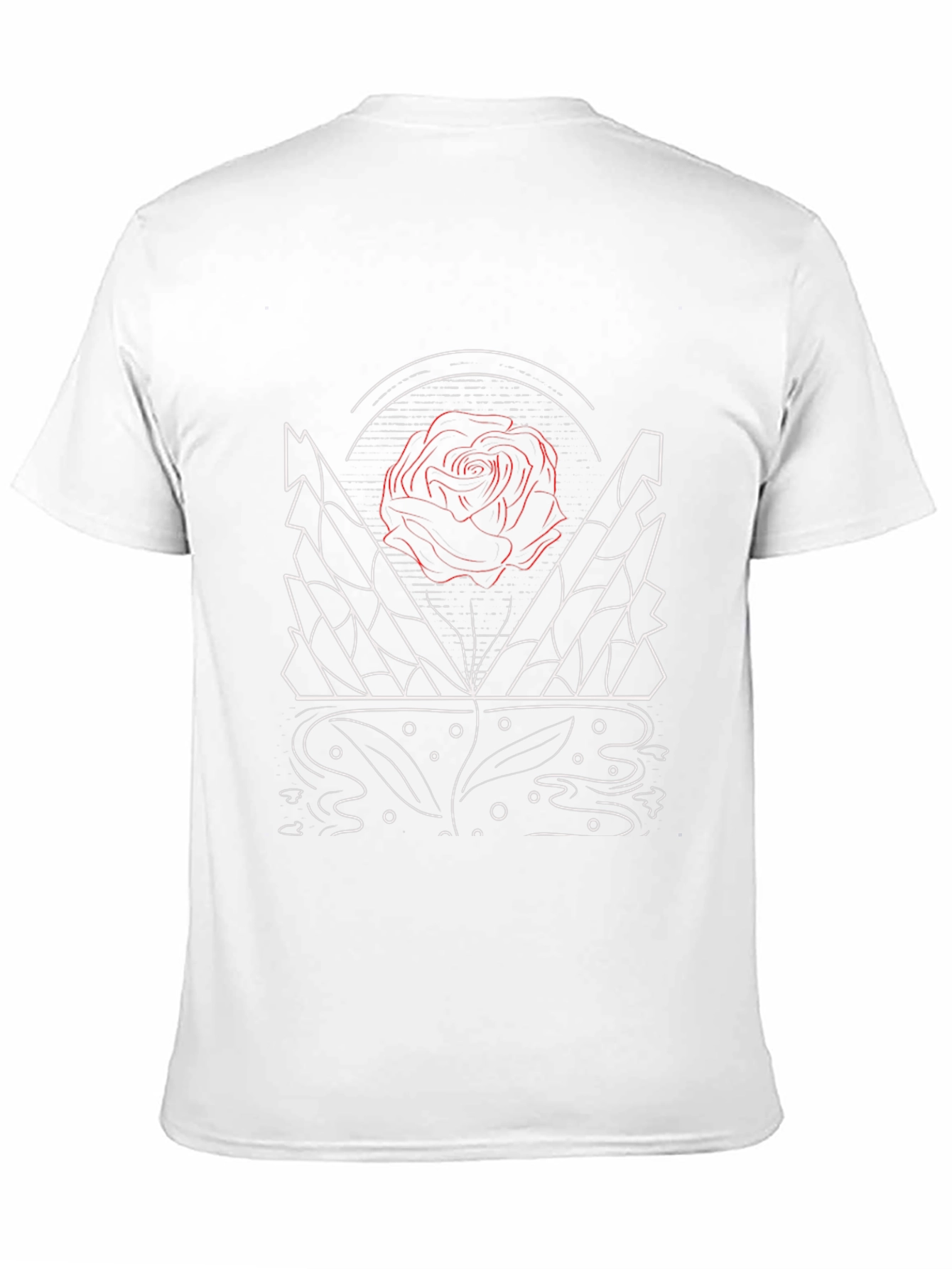Geometric Rose Graphic Print Tee