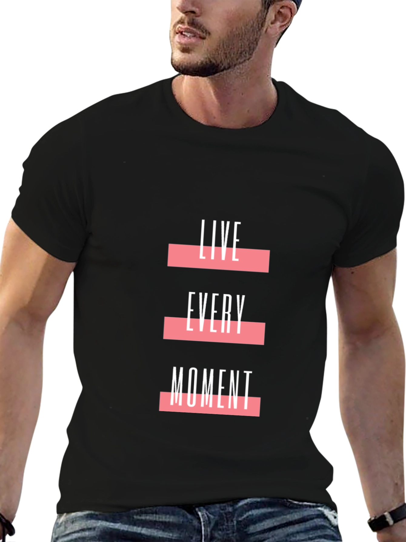 Live Every Moment Graphic Tee - Black