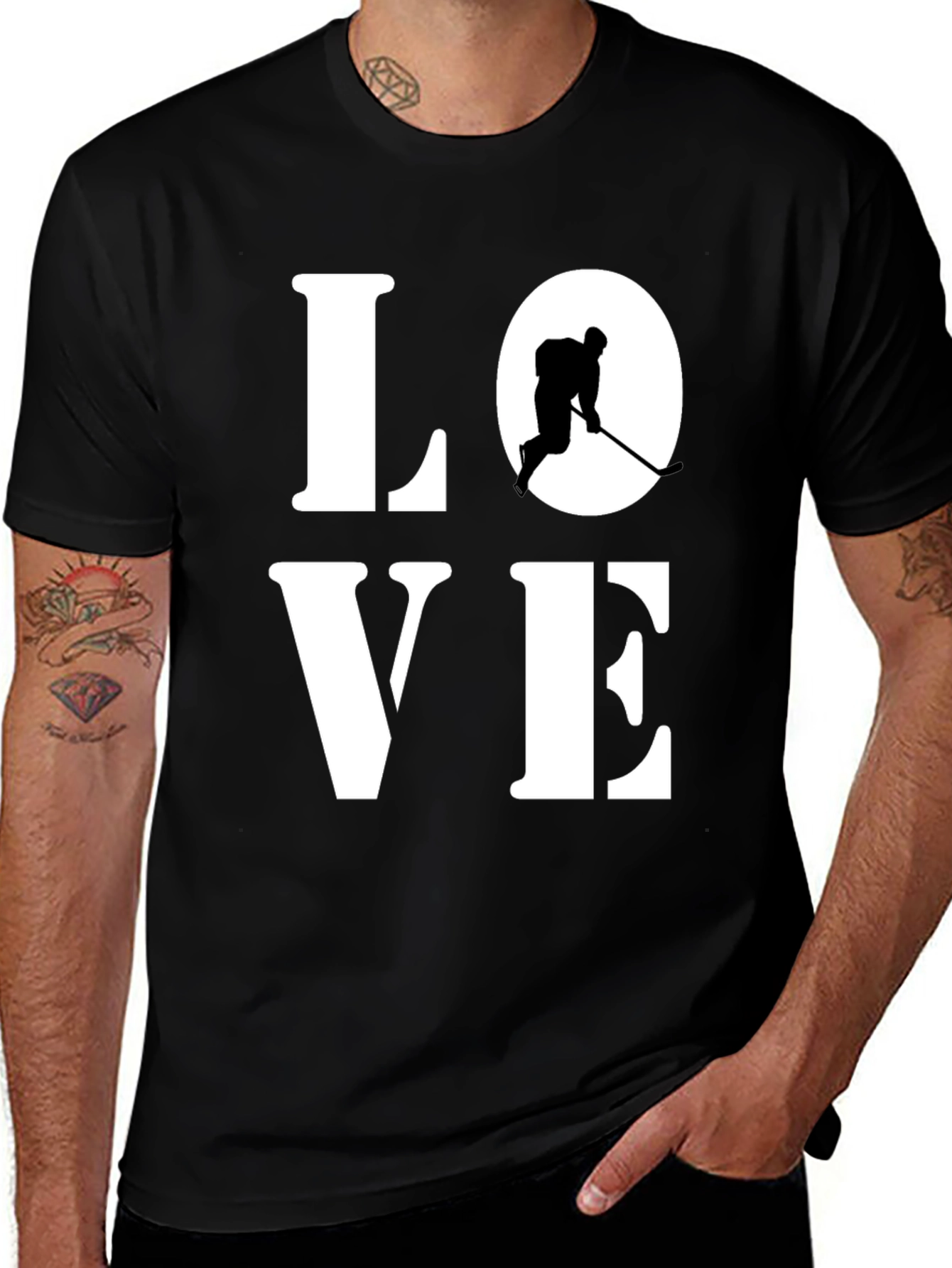 Love Hockey Graphic Tee - Sporty Unisex T-Shirt