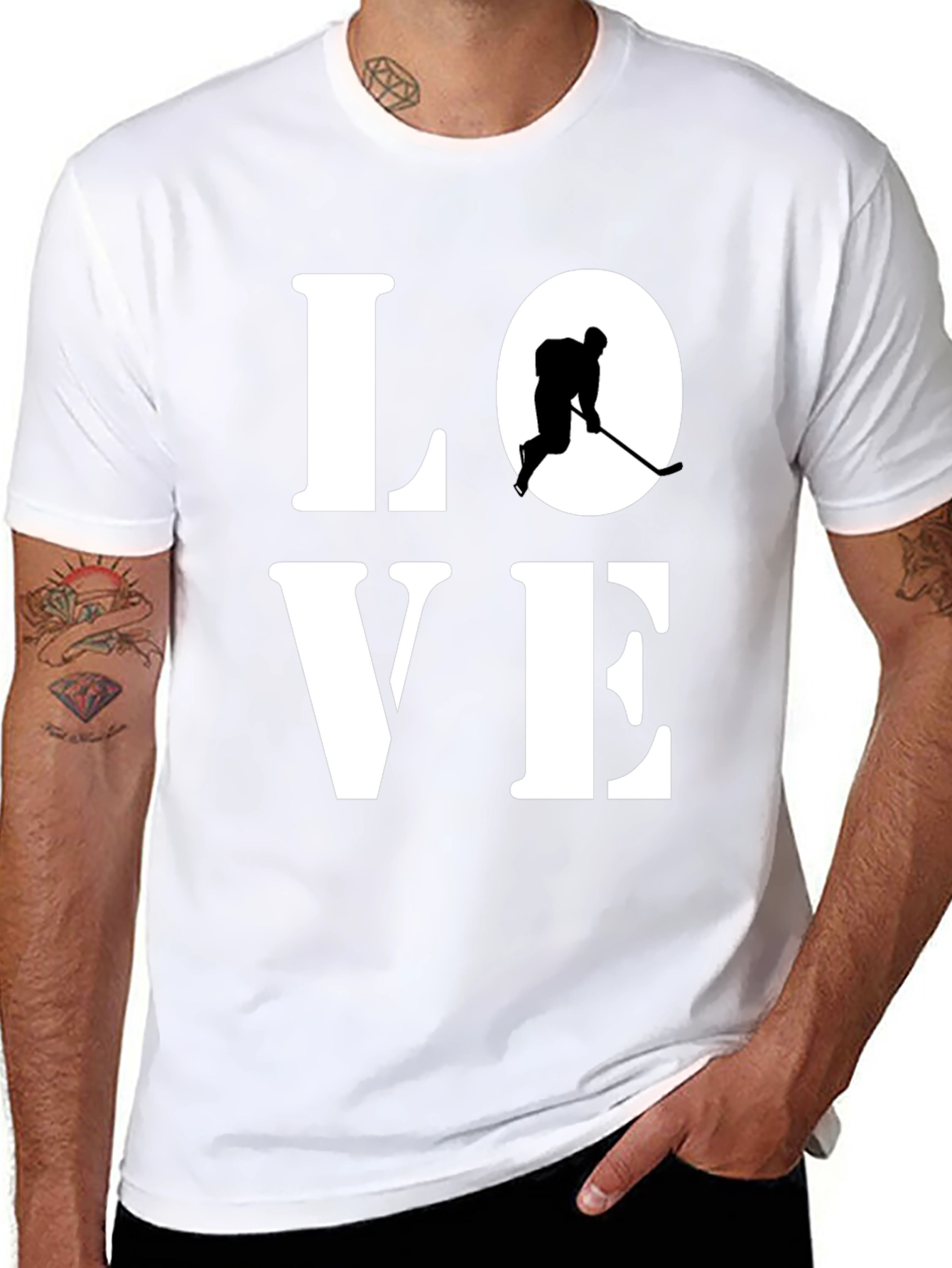 Love Hockey Graphic Tee - Sporty Unisex T-Shirt