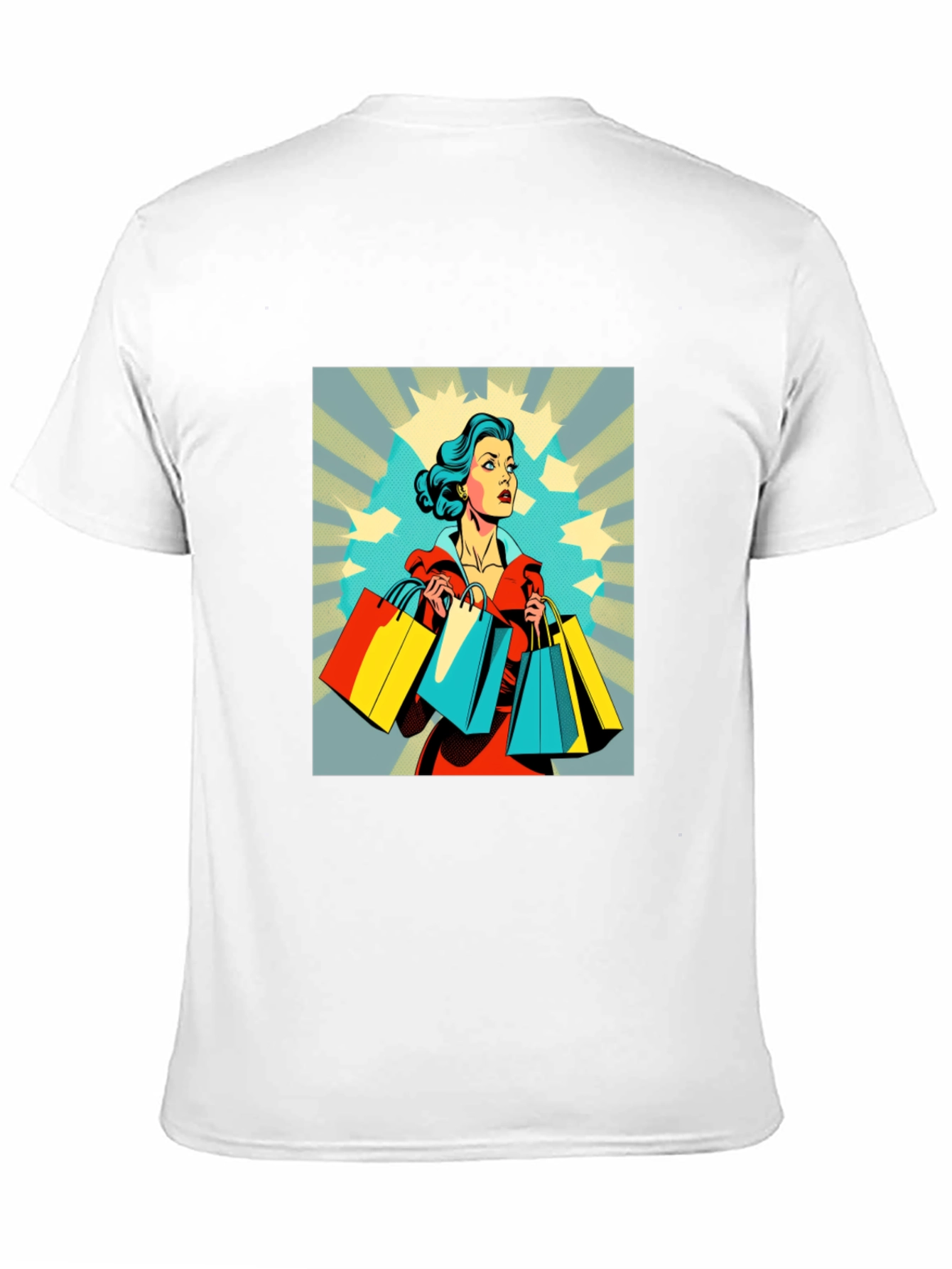 Retro Shopping T-Shirt - Stylish Graphic Tee