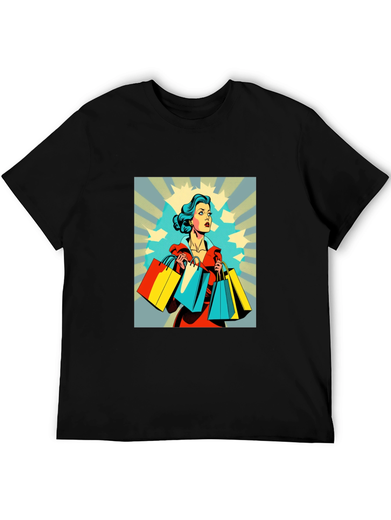 Retro Shopping T-Shirt - Stylish Graphic Tee