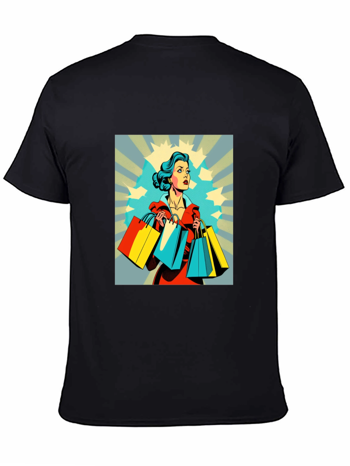 Retro Shopping T-Shirt - Stylish Graphic Tee
