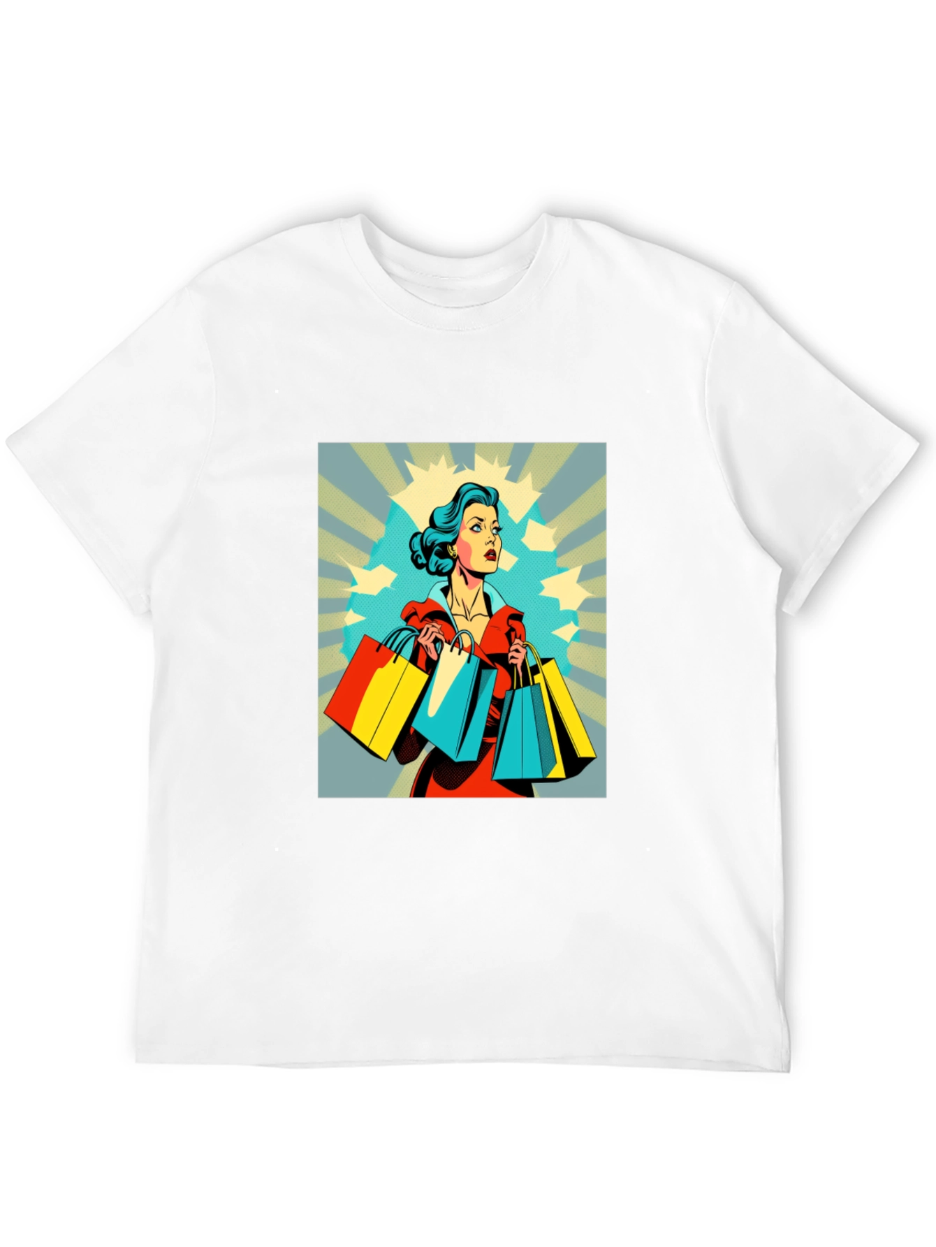 Retro Shopping T-Shirt - Stylish Graphic Tee