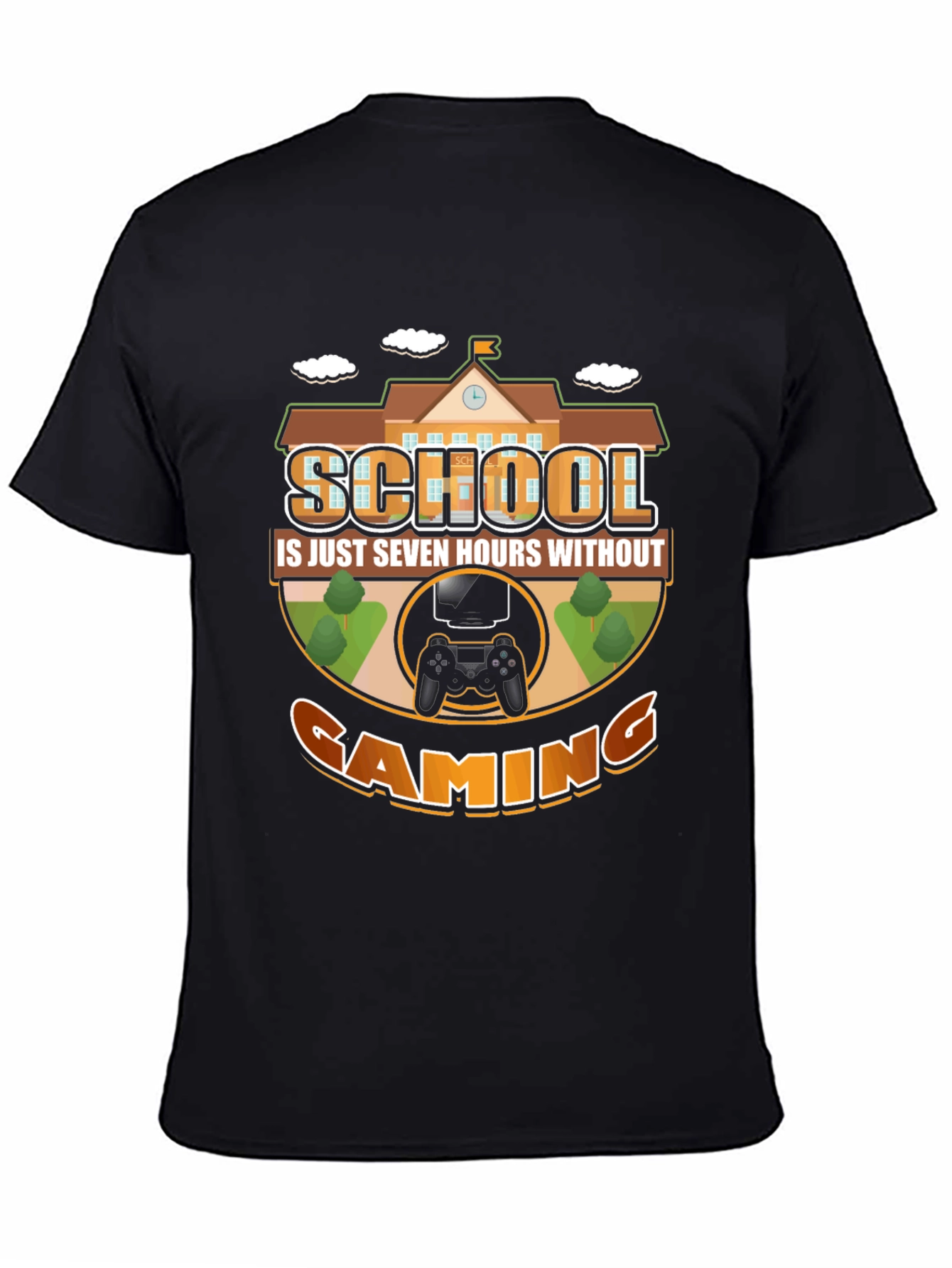School vs. Gaming T-Shirt - Funny Gamer Tee