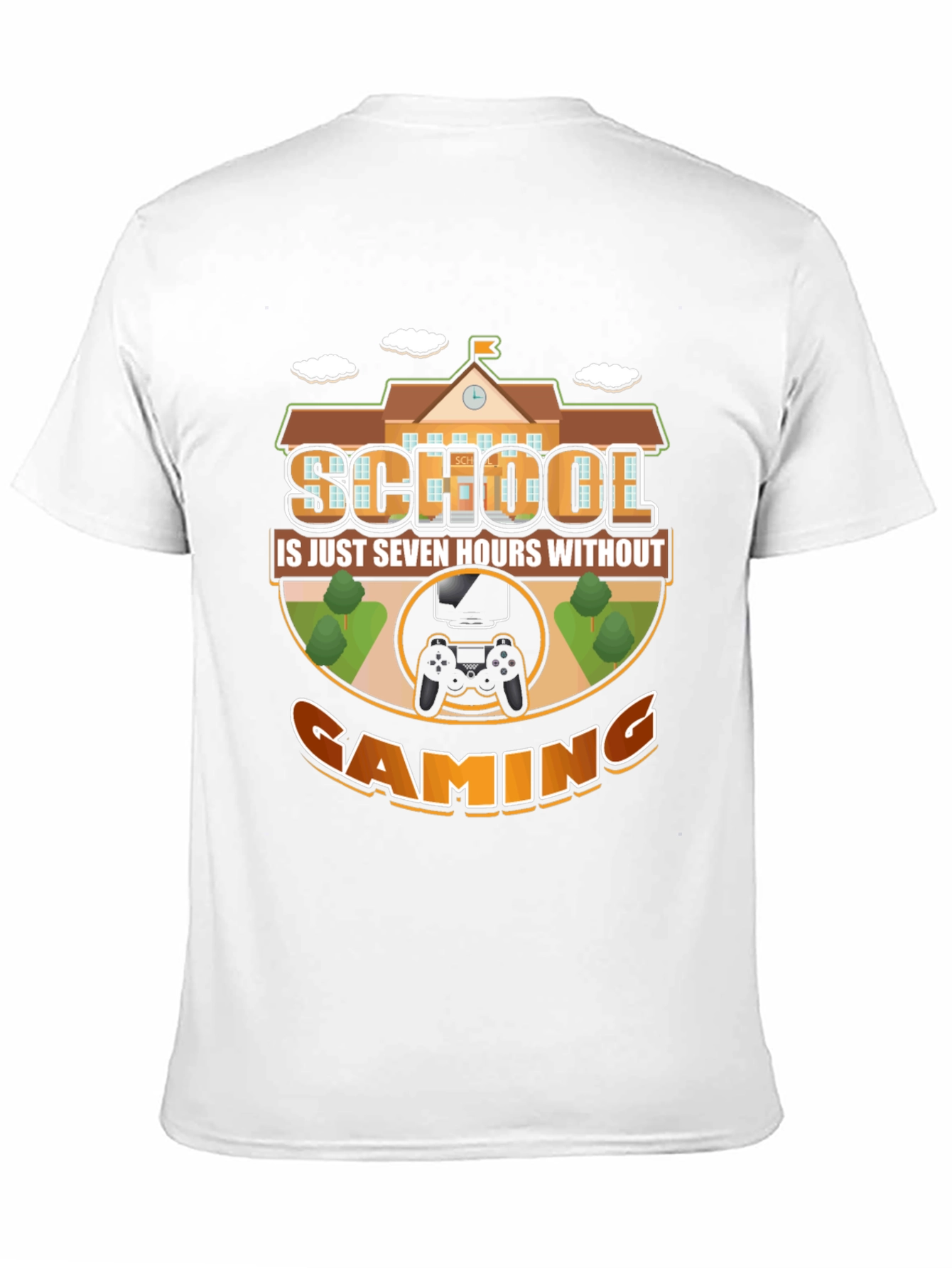 School vs. Gaming T-Shirt - Funny Gamer Tee