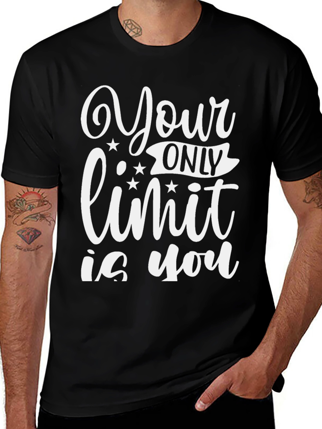 Motivational Your Only Limit is You Black T-Shirt