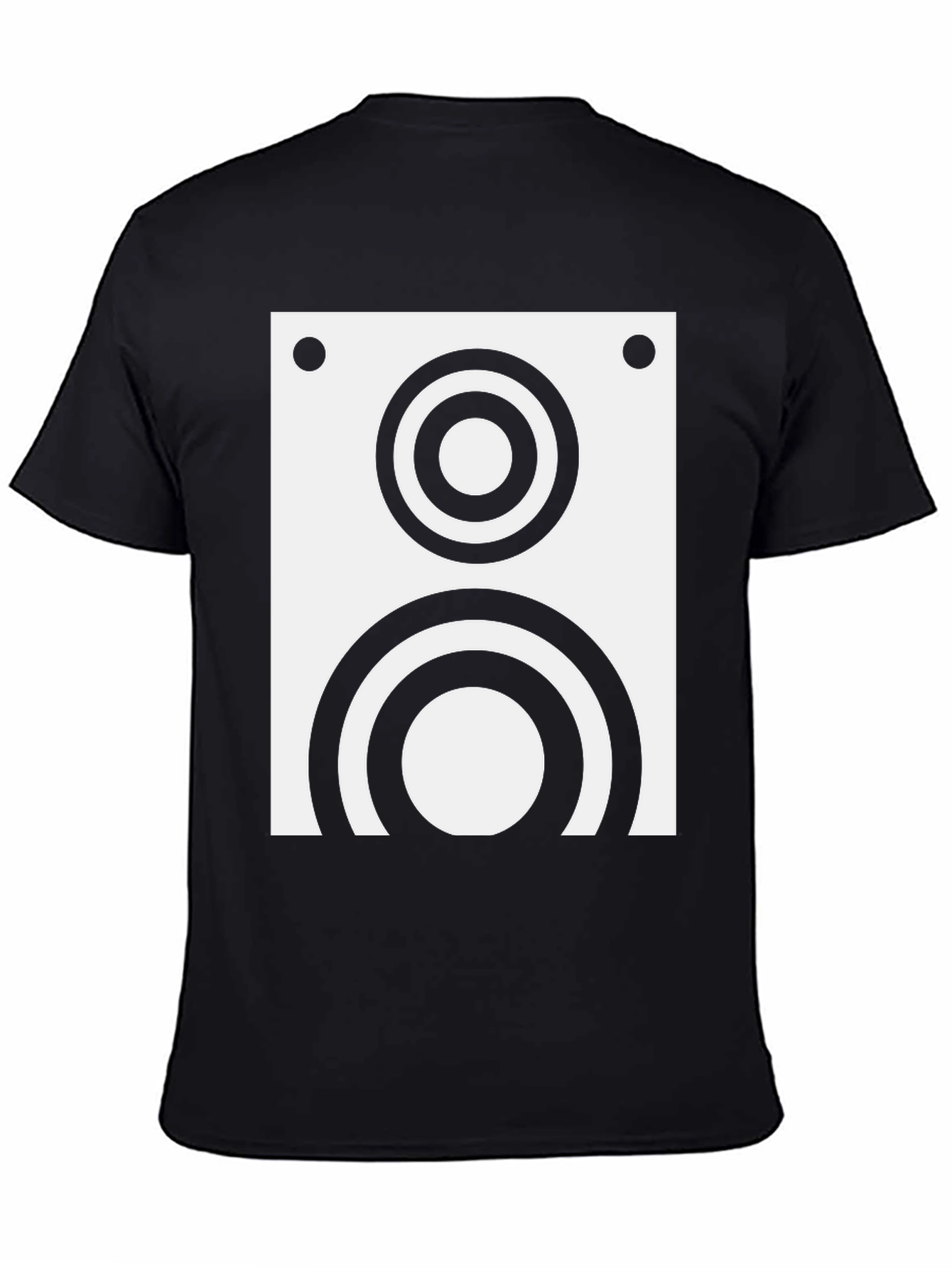 Retro Speaker Graphic Tee - Cool Black T-Shirt