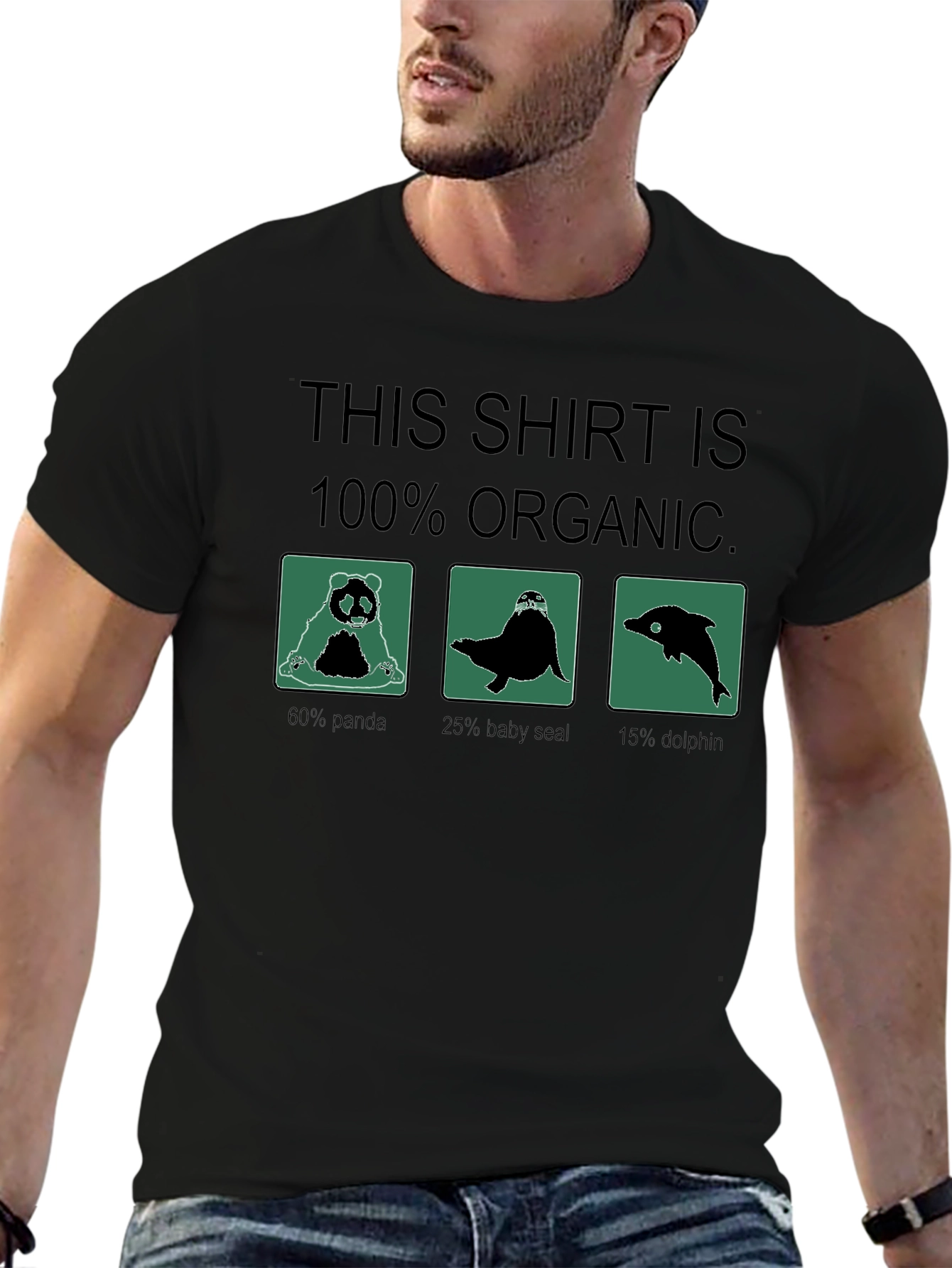 100% Organic Funny Animal T-Shirt