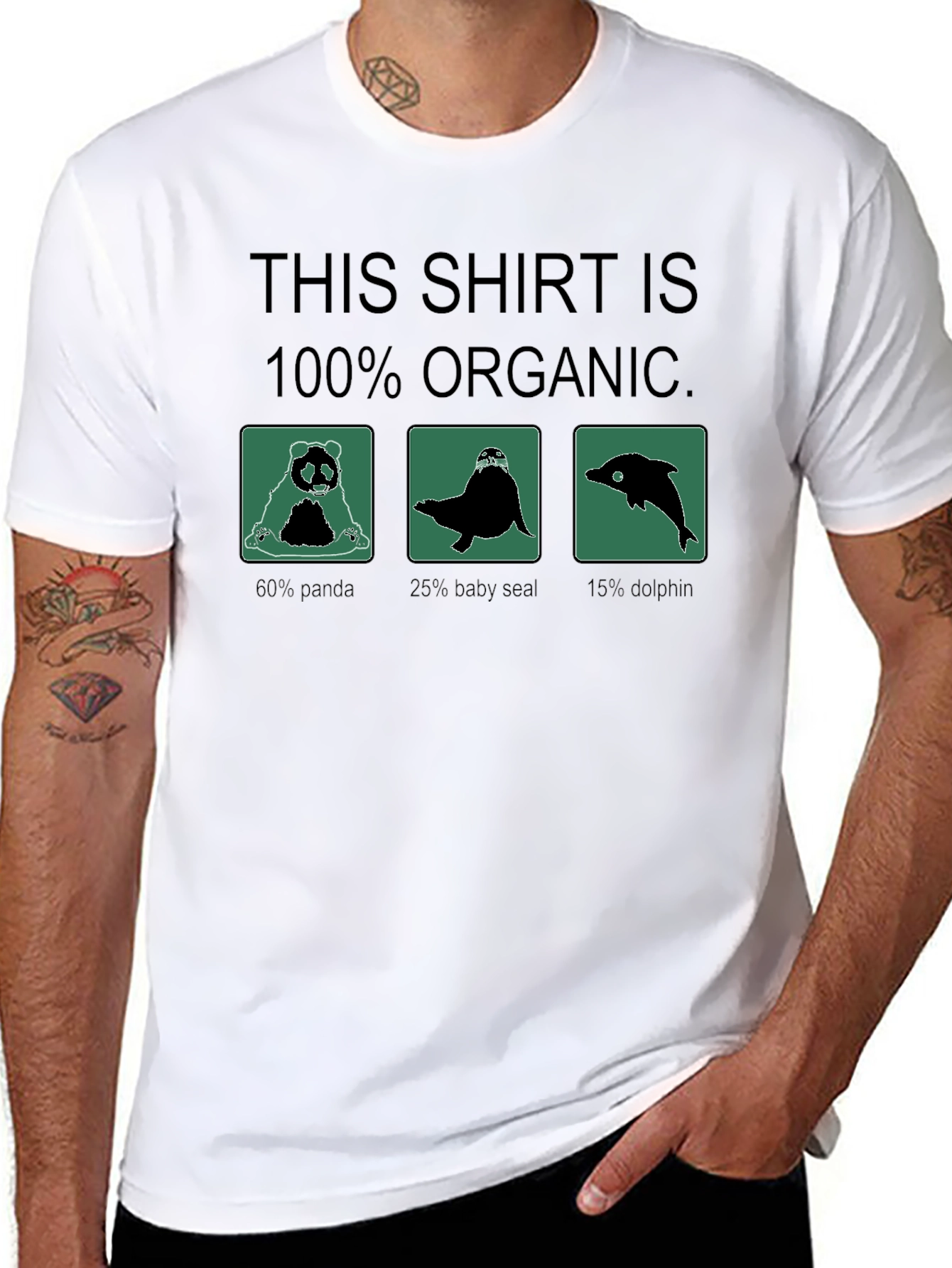 100% Organic Funny Animal T-Shirt