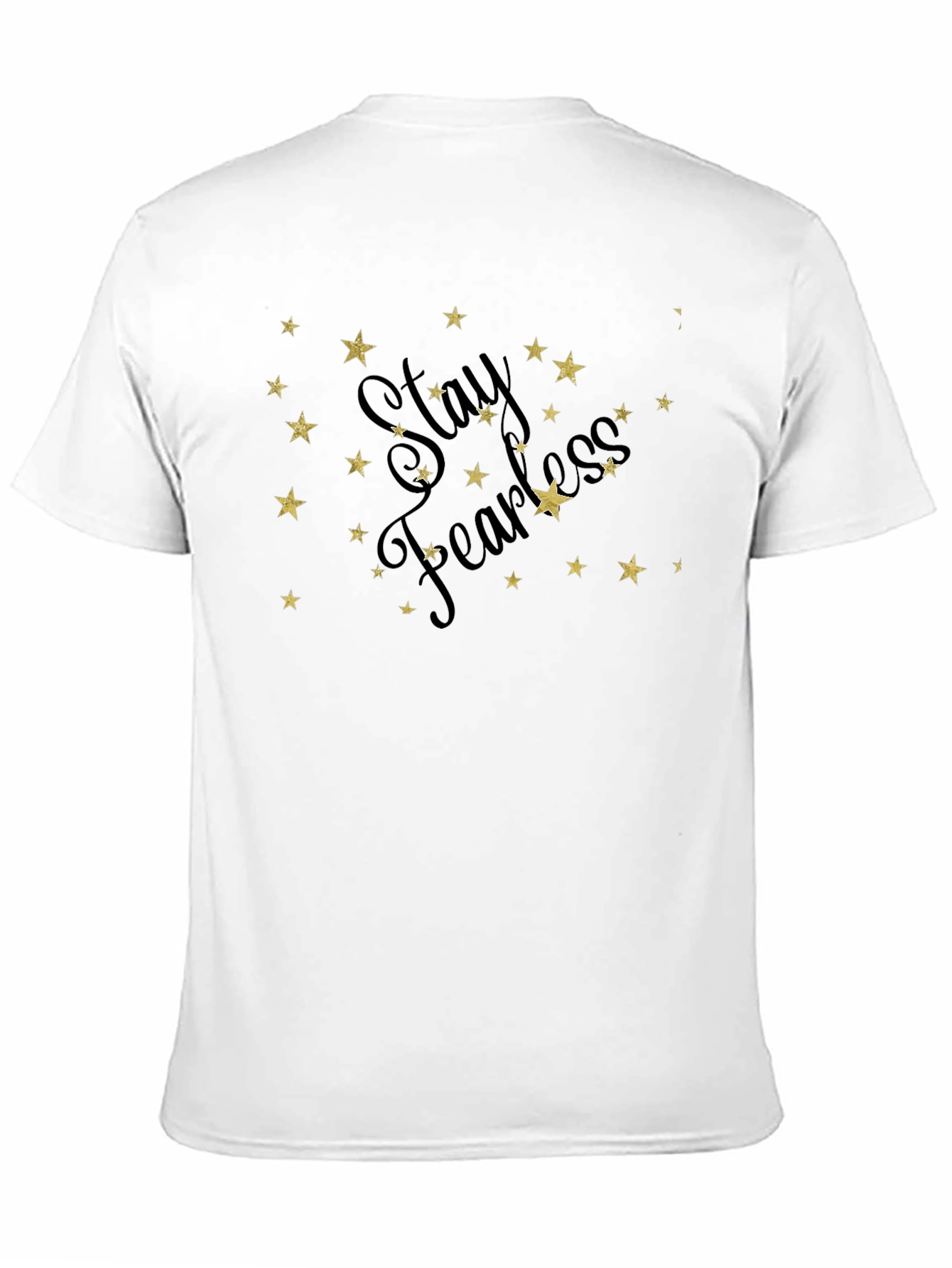 Stay Fearless Graphic Tee - Black Cotton Star Design