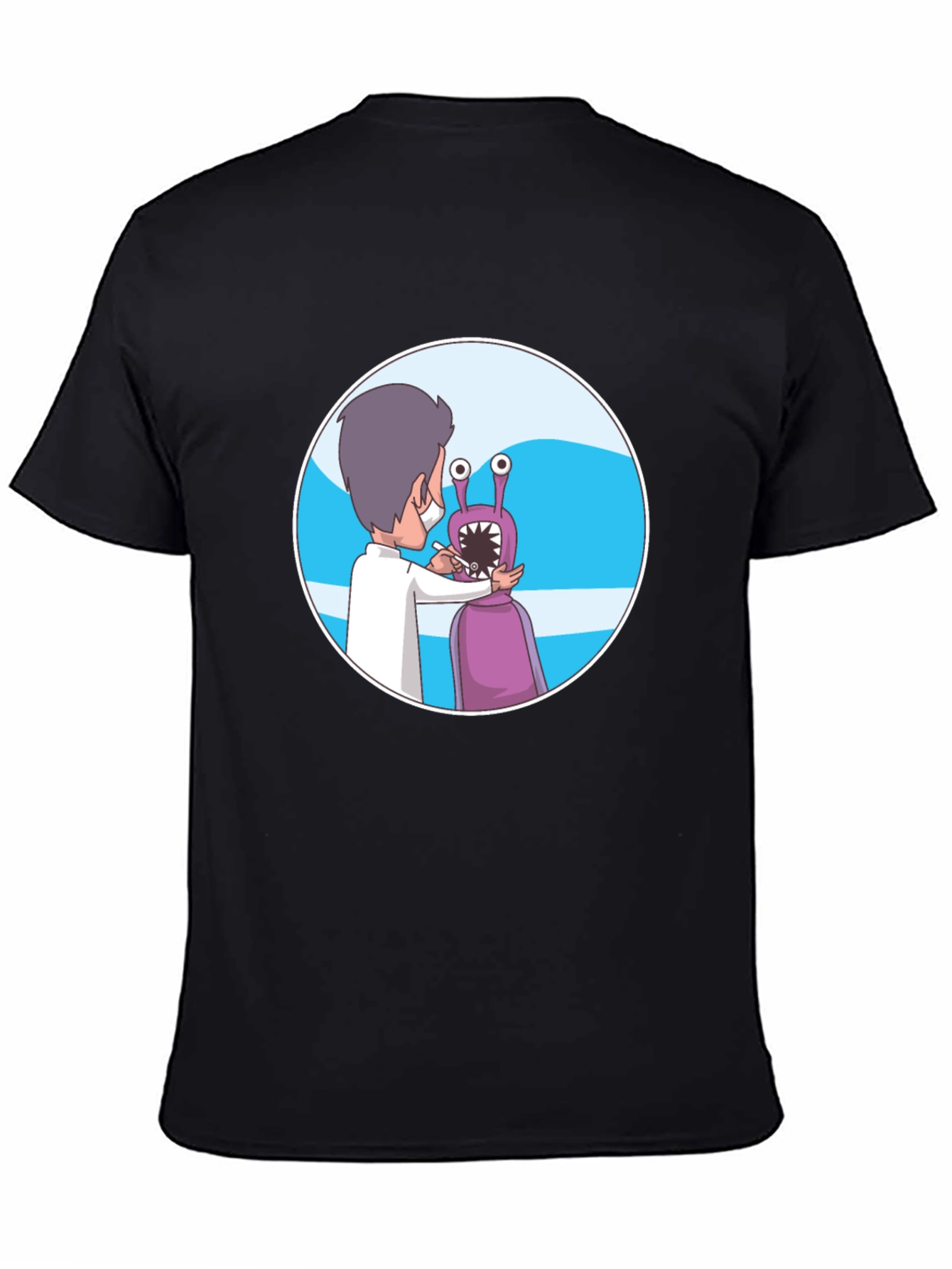 Dentist Alien Cartoon Graphic T-Shirt