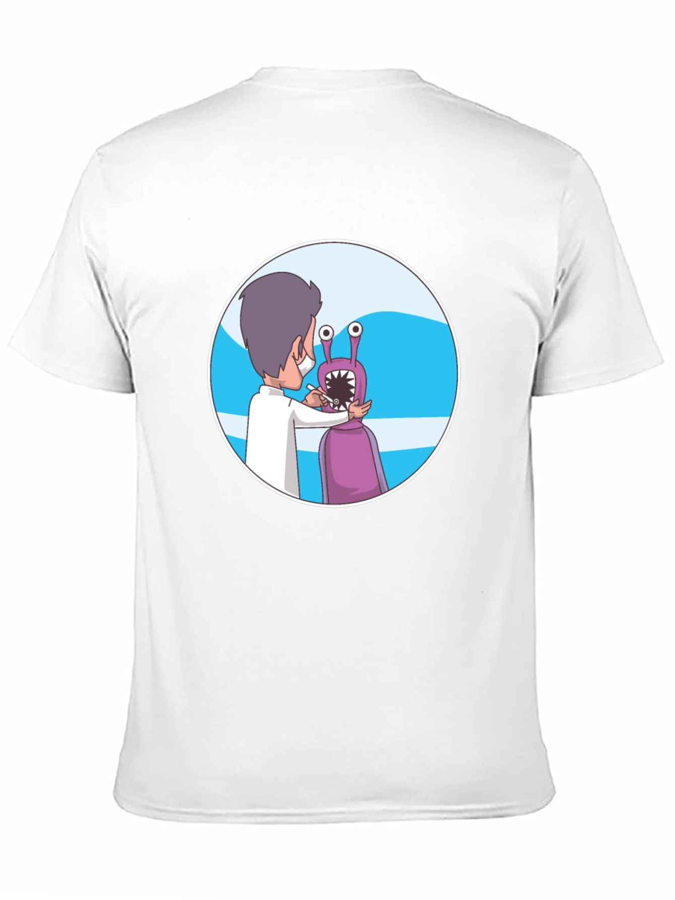 Dentist Alien Cartoon Graphic T-Shirt