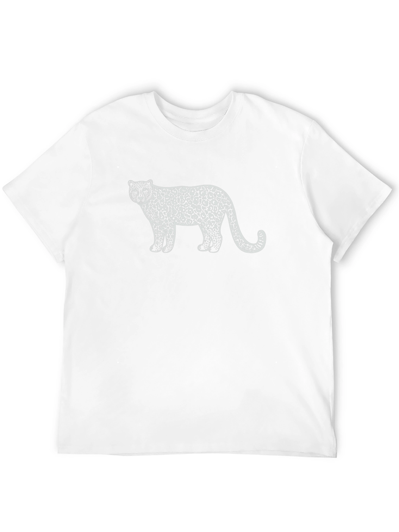 Leopard Print Graphic Tee - Stylish Black T-Shirt