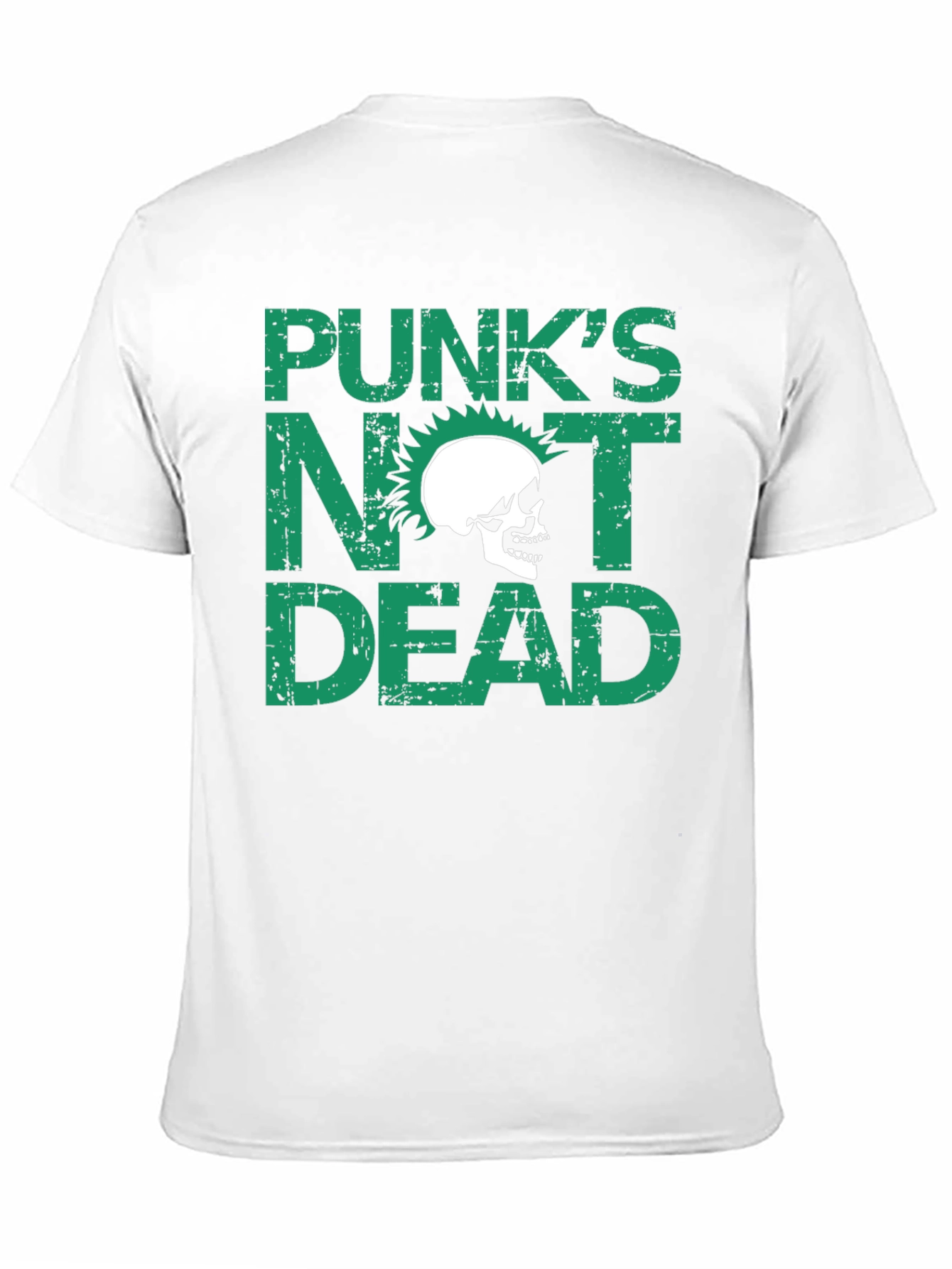 Punks Not Dead Skull Graphic Black T-Shirt