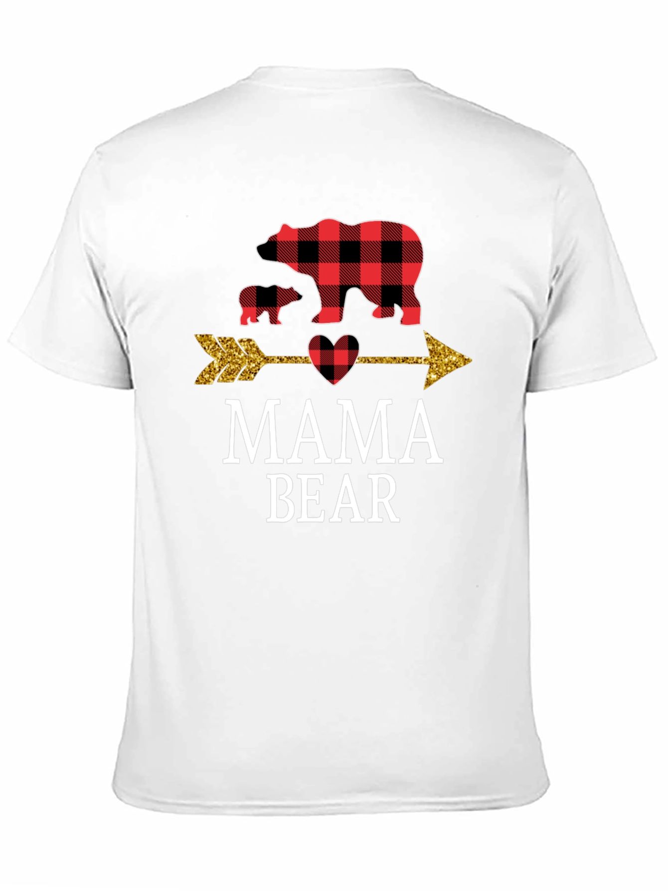Mama Bear Buffalo Plaid Arrow Graphic Tee
