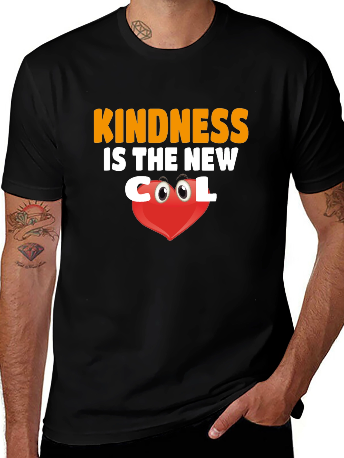 Kindness is the New Cool Black Graphic Tee