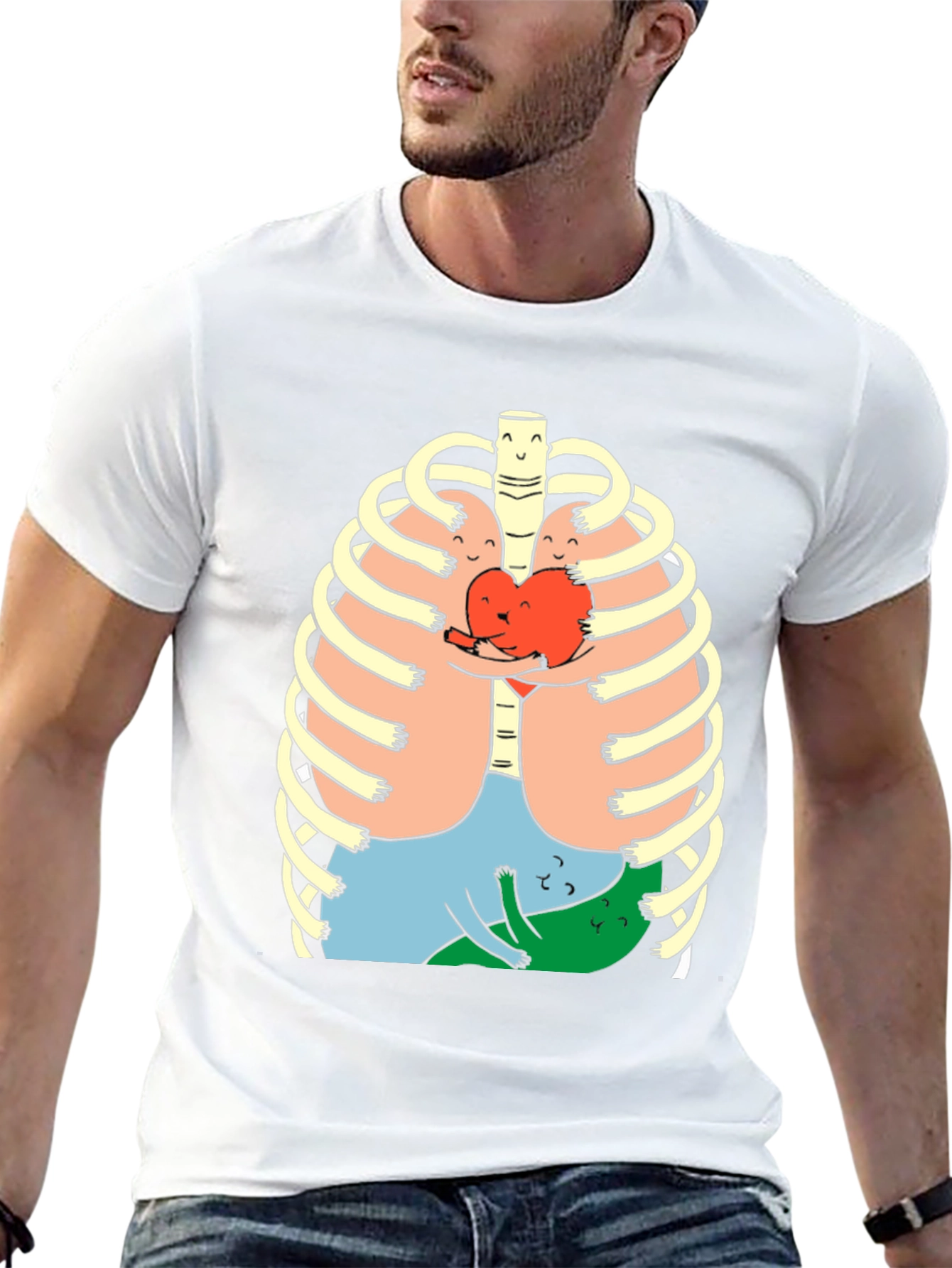 Anatomical Hug T-Shirt - Black
