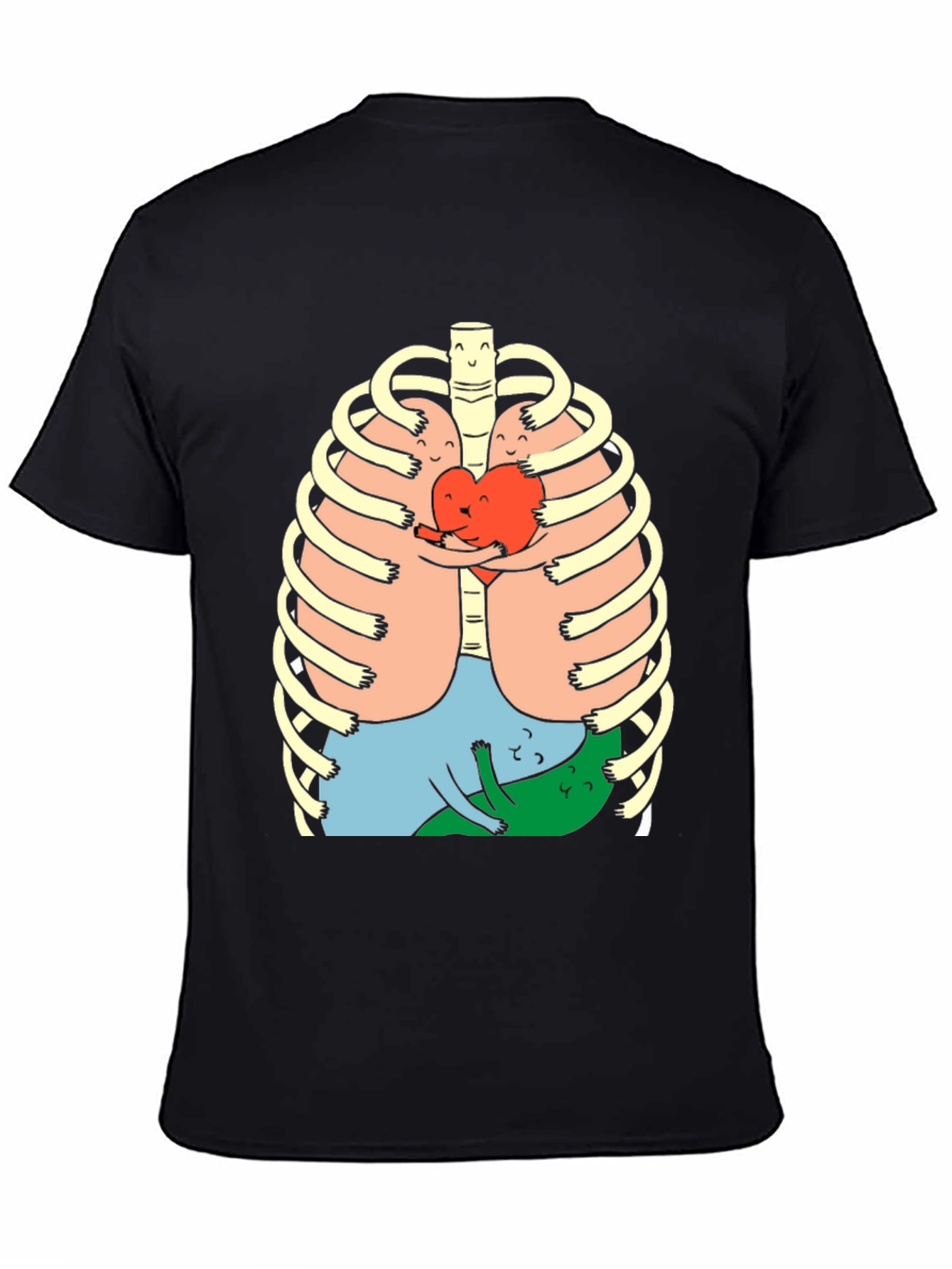 Anatomical Hug T-Shirt - Black
