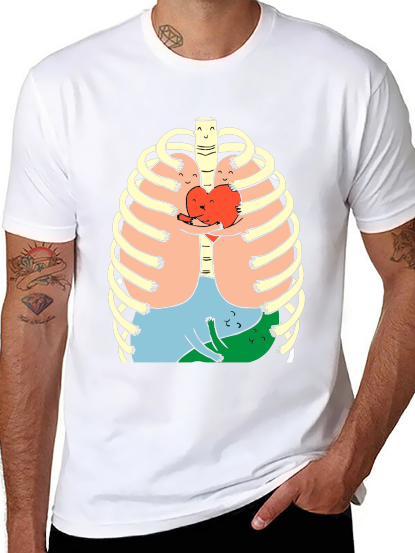 Anatomical Hug T-Shirt - Black