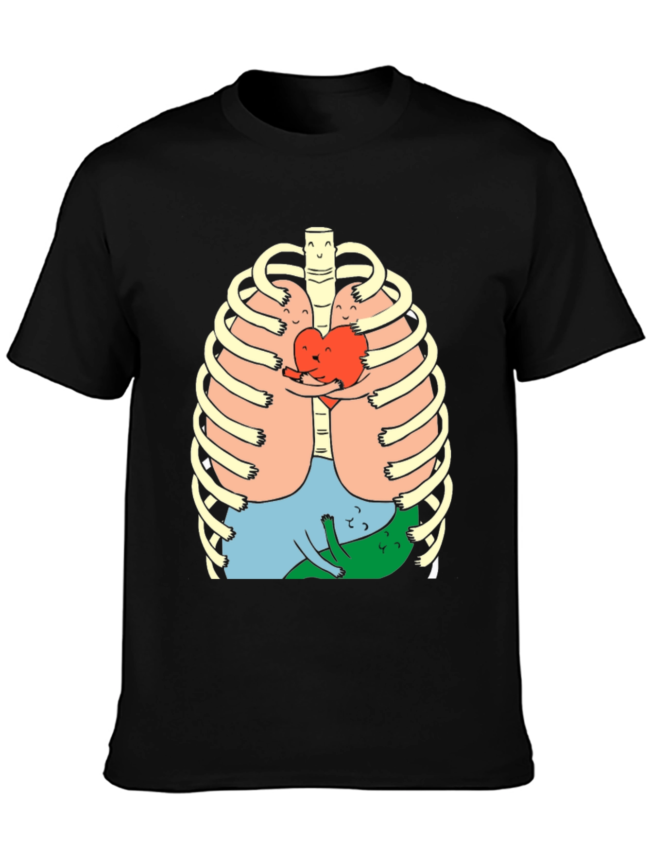 Anatomical Hug T-Shirt - Black