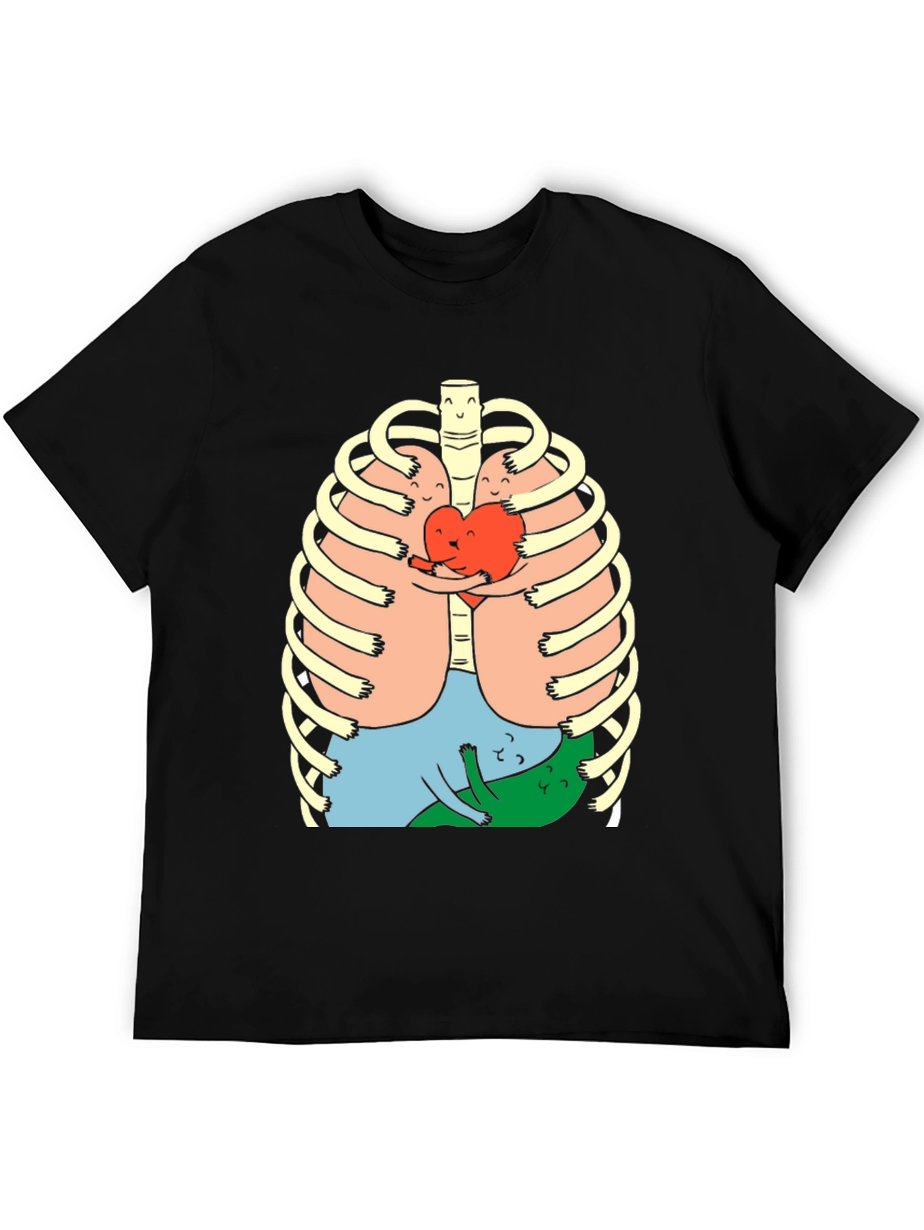 Anatomical Hug T-Shirt - Black