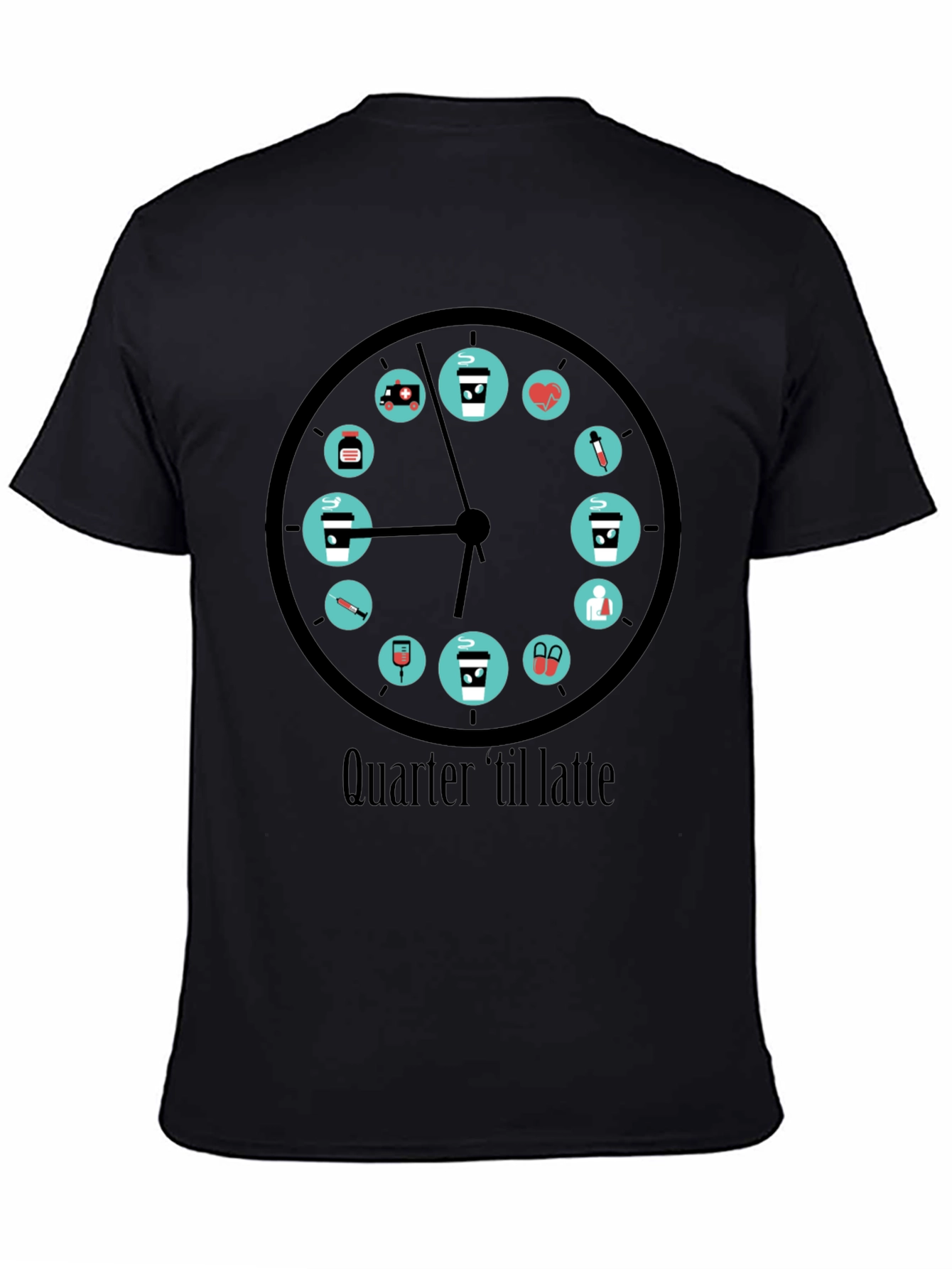 Quarter til Latte T-Shirt: Coffee OClock