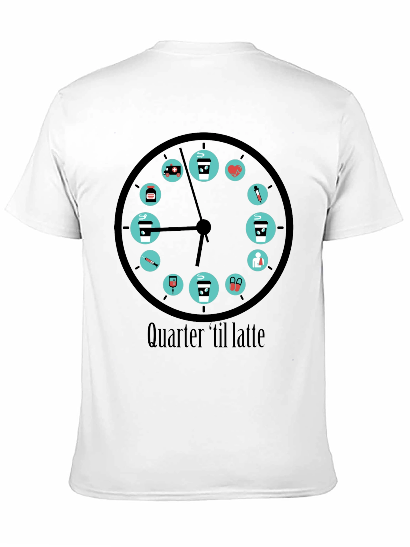 Quarter til Latte T-Shirt: Coffee OClock