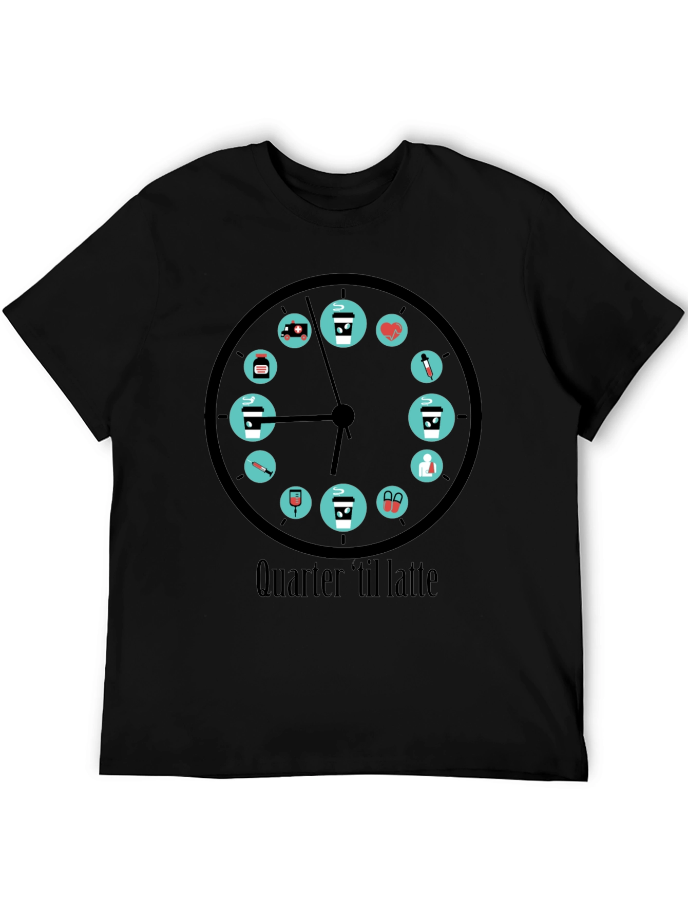 Quarter til Latte T-Shirt: Coffee OClock