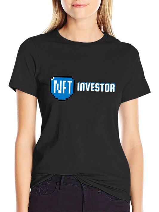 NFT Investor Pixel Art T-Shirt - Black Cotton Tee