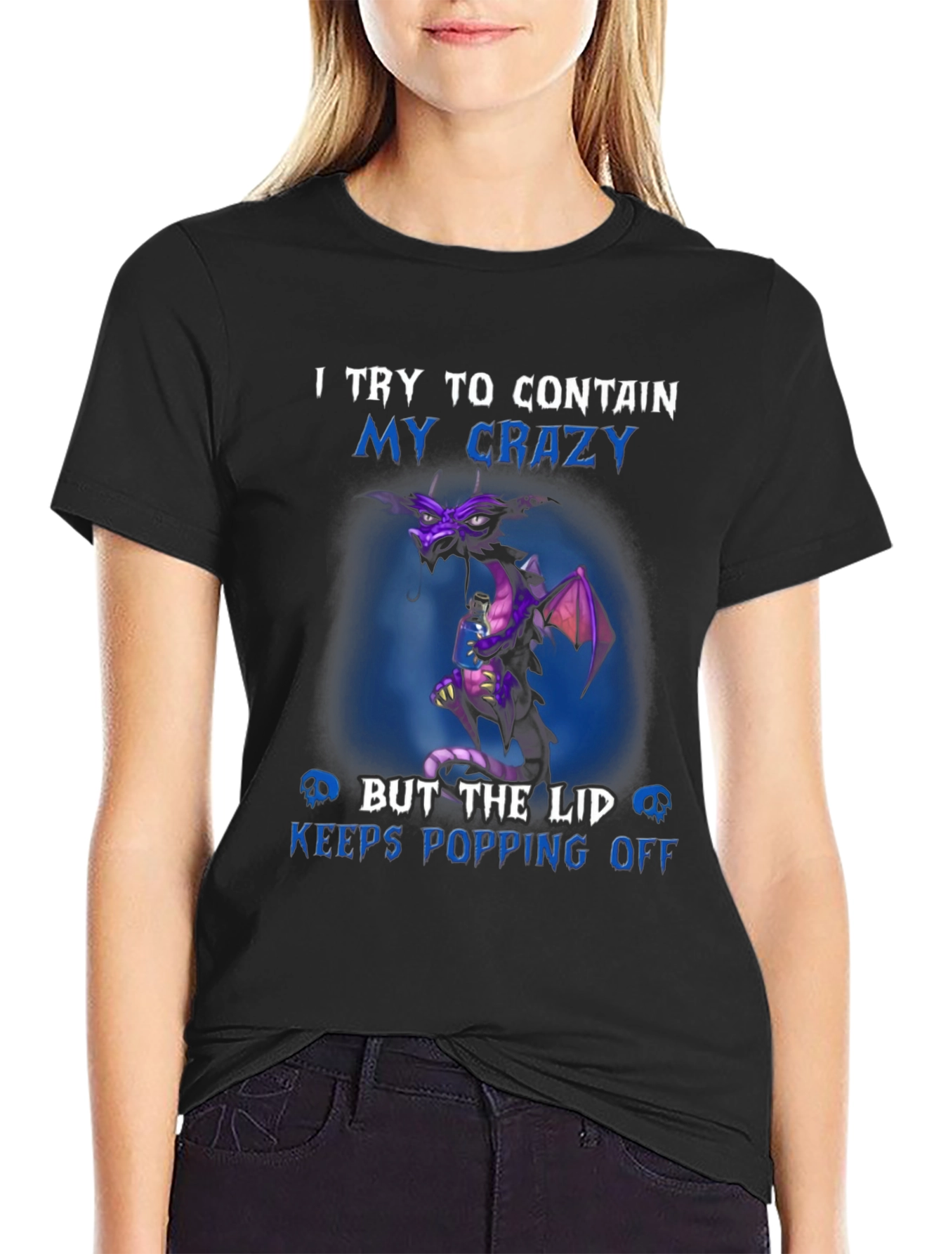 Crazy Dragon Graphic T-Shirt