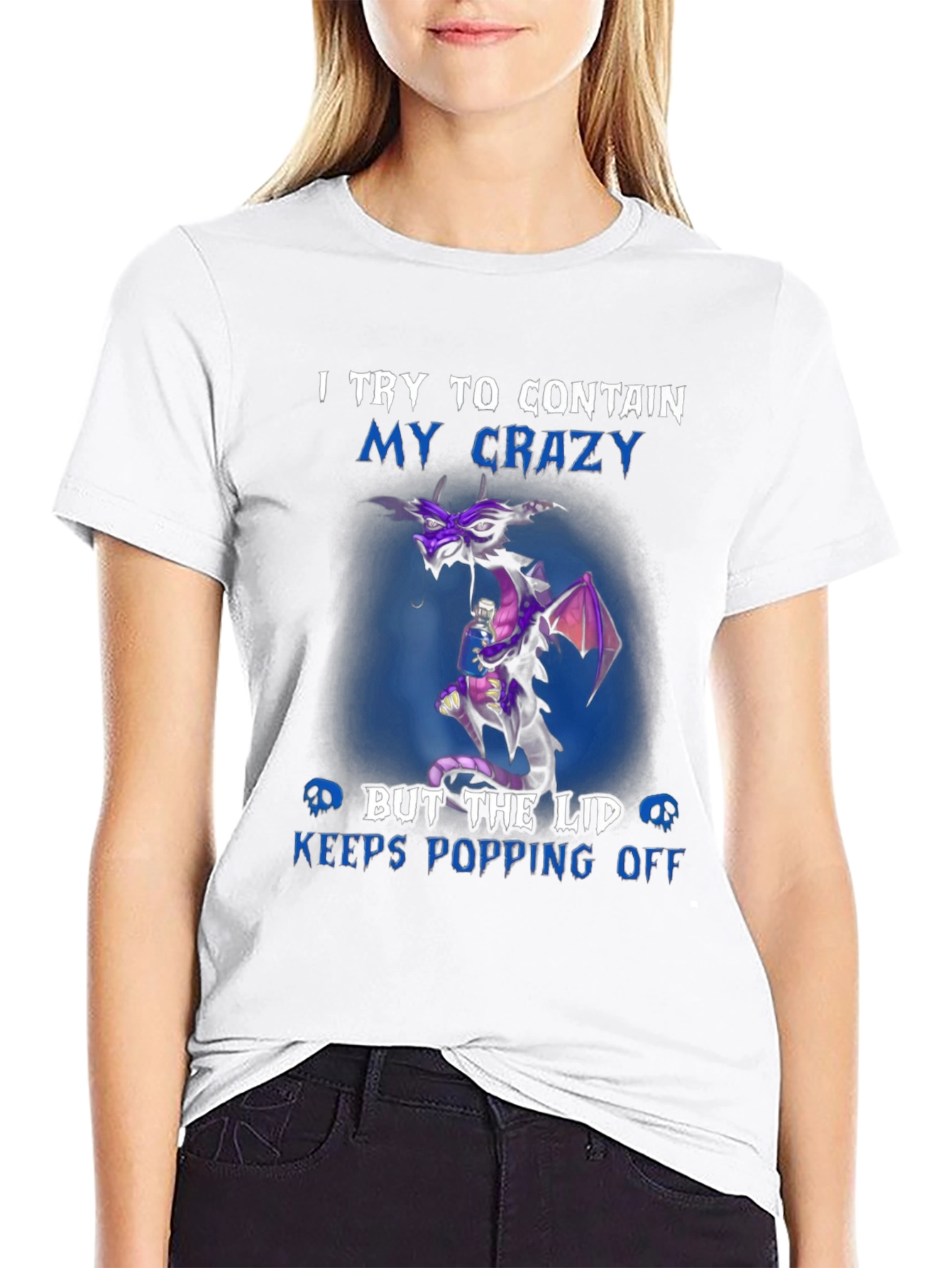 Crazy Dragon Graphic T-Shirt