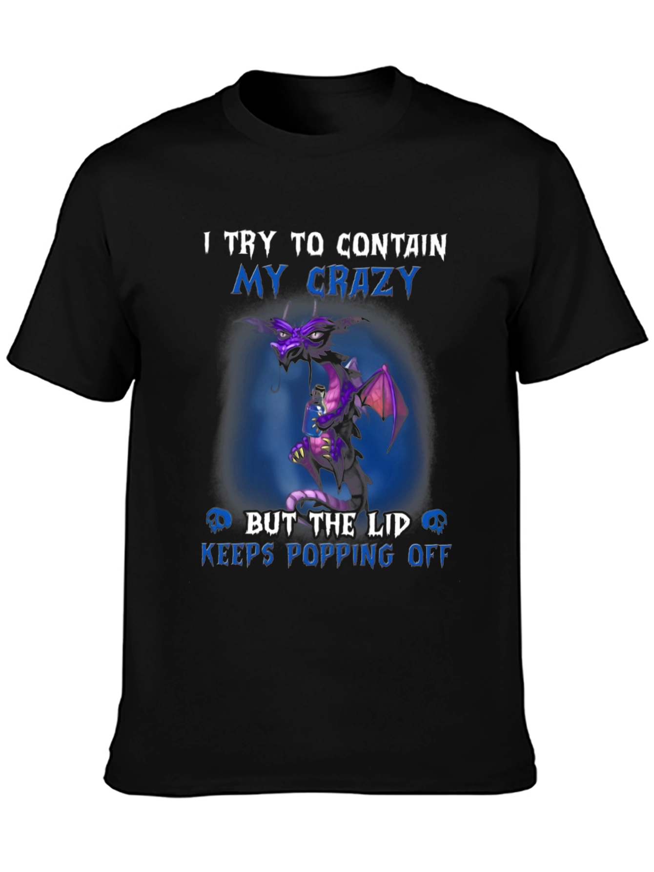 Crazy Dragon Graphic T-Shirt