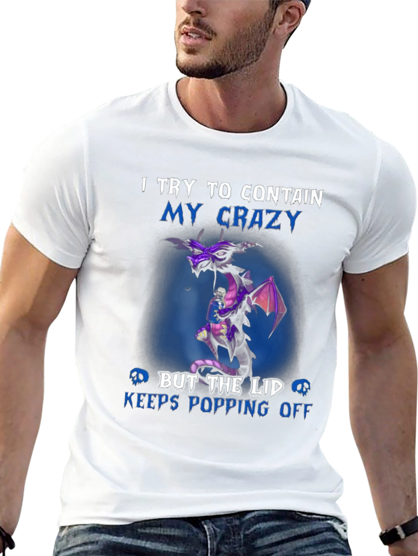Crazy Dragon Graphic T-Shirt