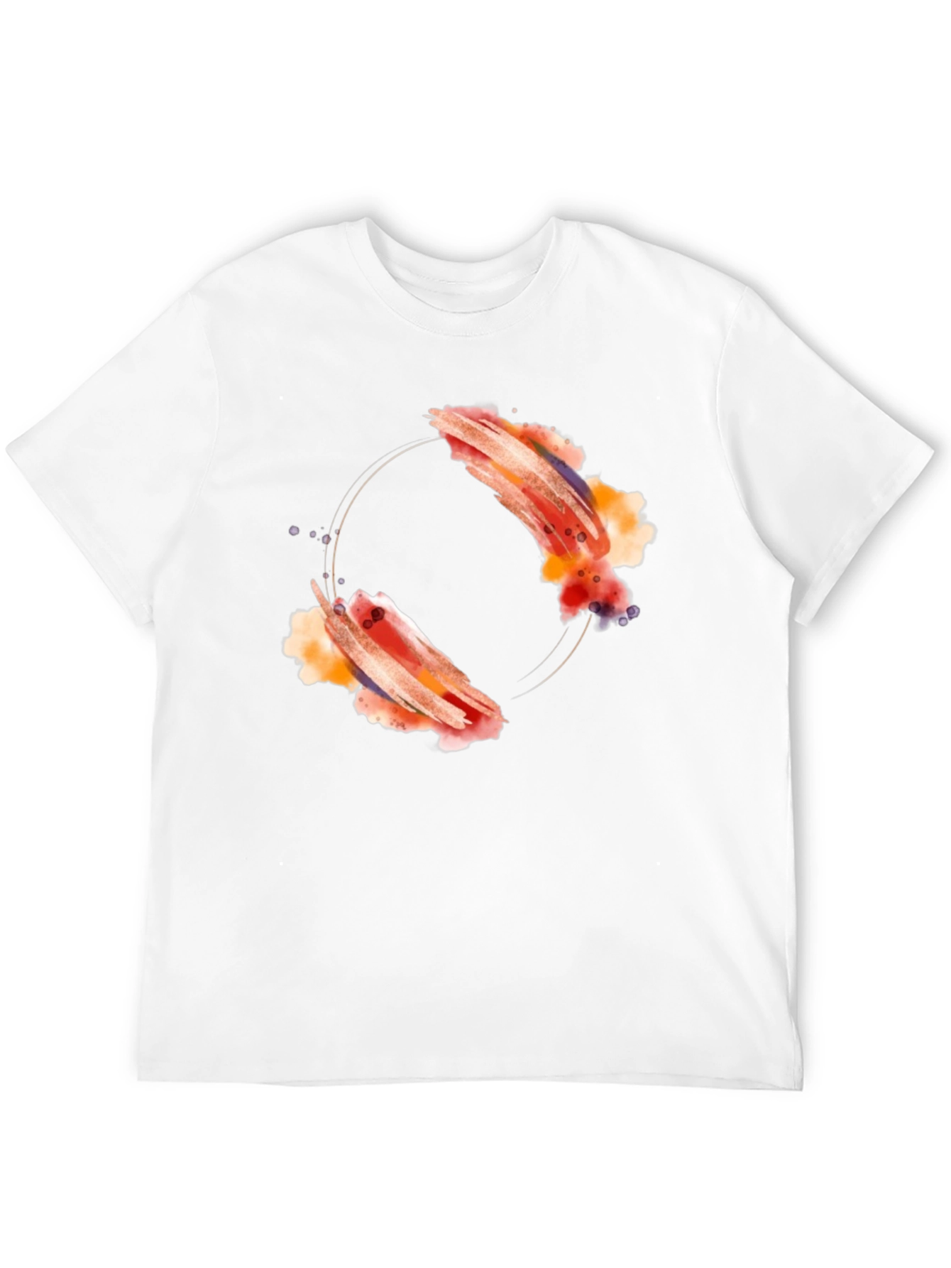 Abstract Artistic Design Black T-Shirt