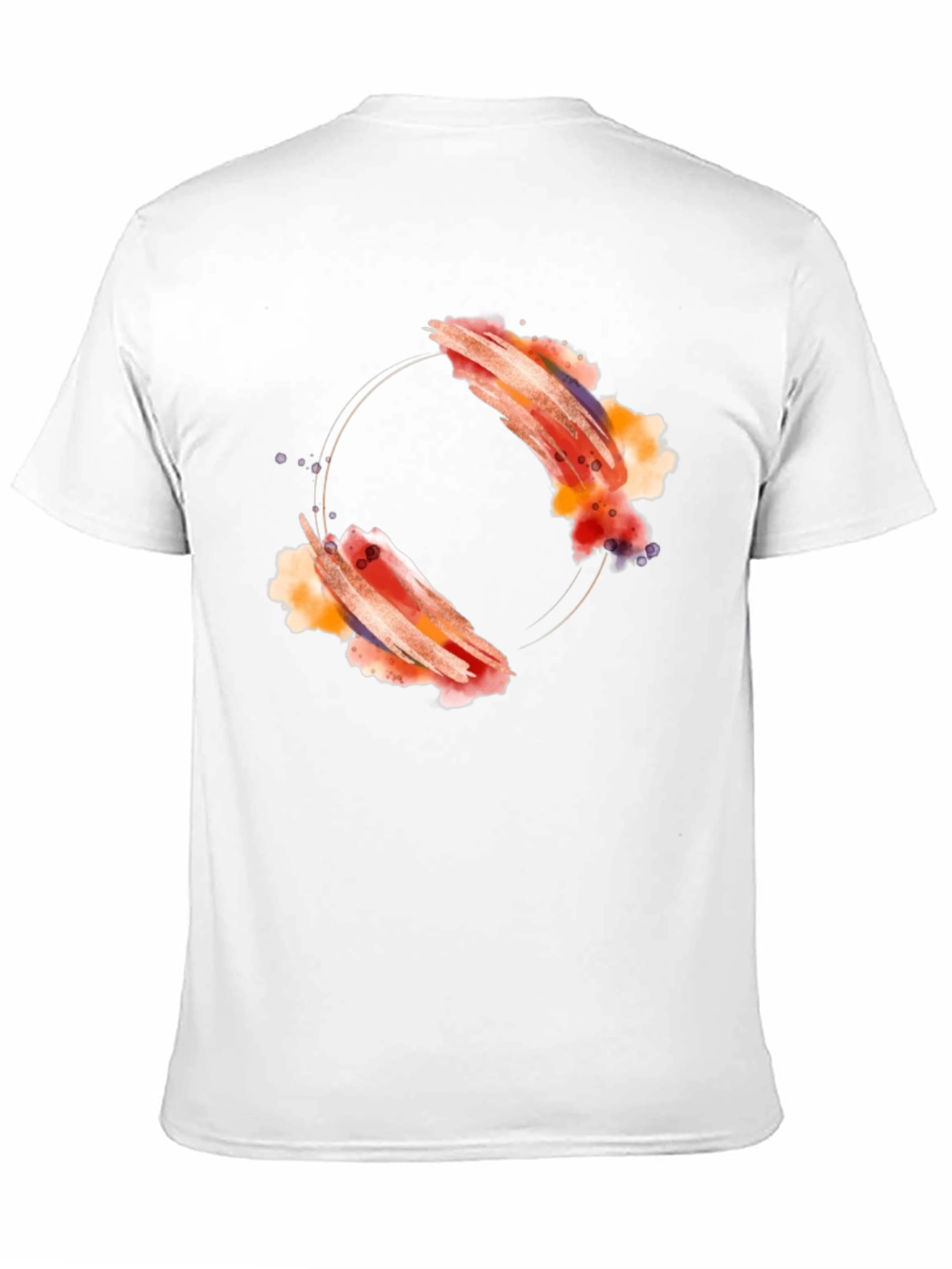 Abstract Artistic Design Black T-Shirt