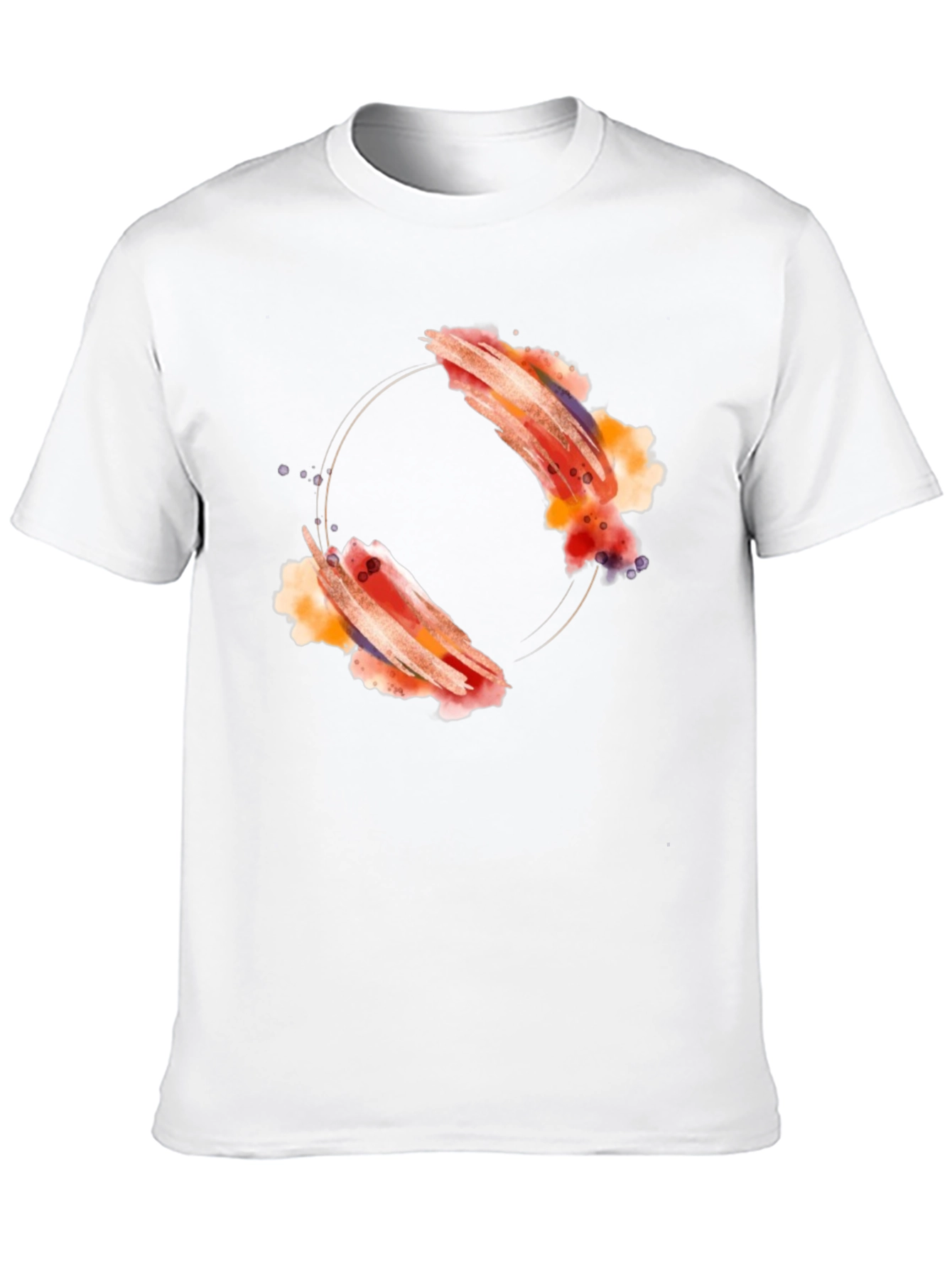 Abstract Artistic Design Black T-Shirt