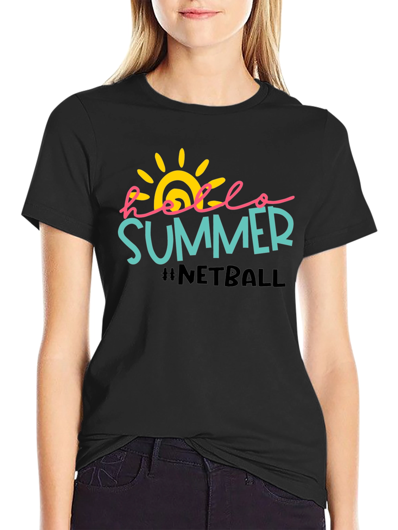 Hello Summer Netball Graphic Tee