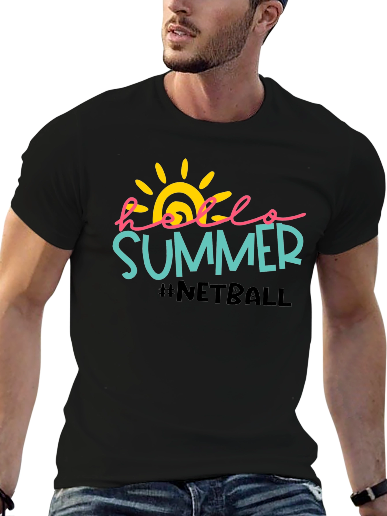 Hello Summer Netball Graphic Tee