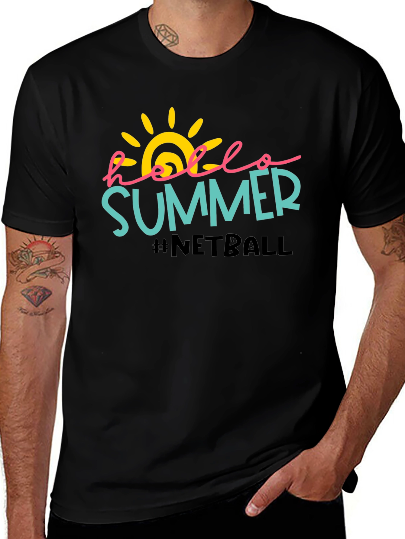 Hello Summer Netball Graphic Tee