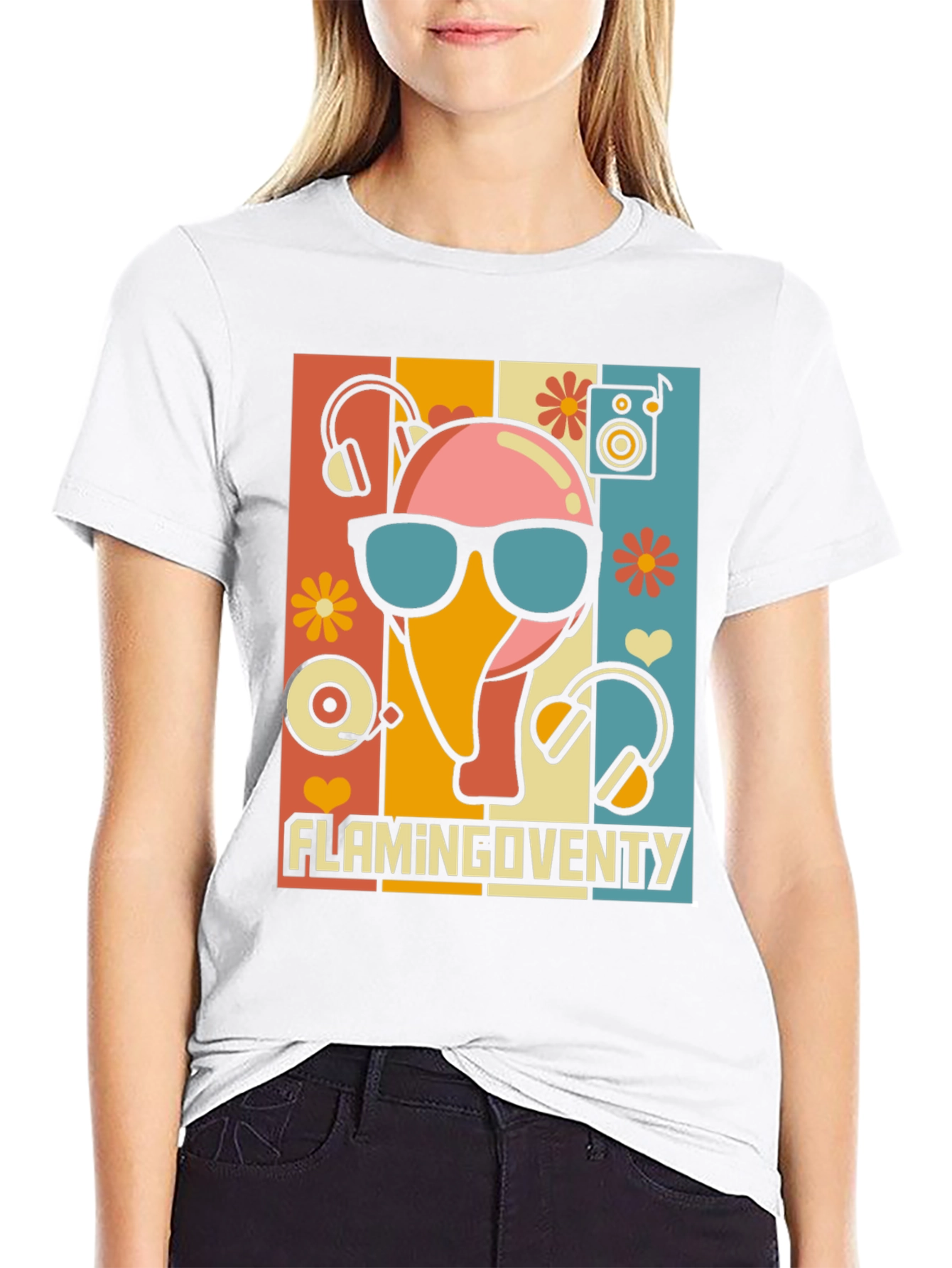 Retro Flamingo Party T-Shirt