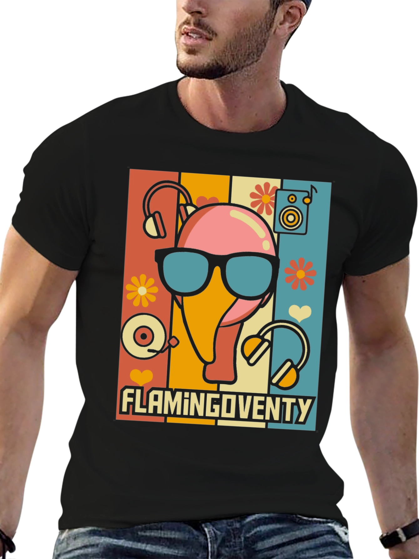 Retro Flamingo Party T-Shirt