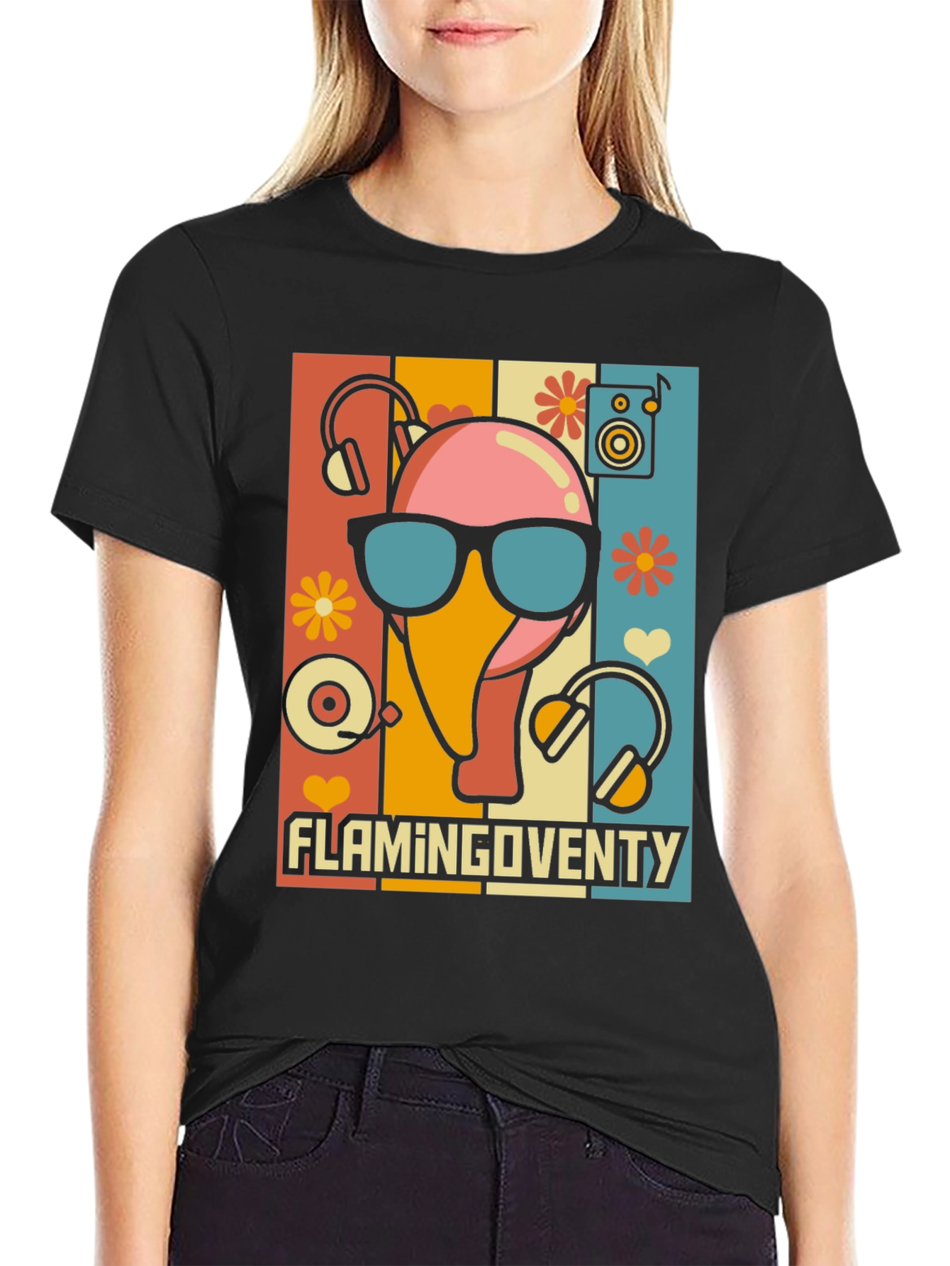 Retro Flamingo Party T-Shirt