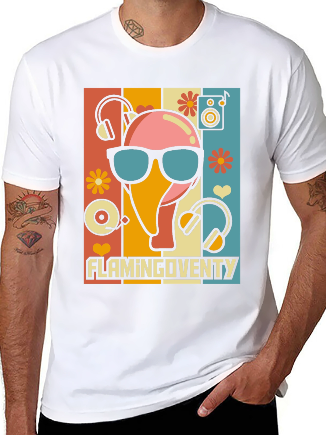 Retro Flamingo Party T-Shirt