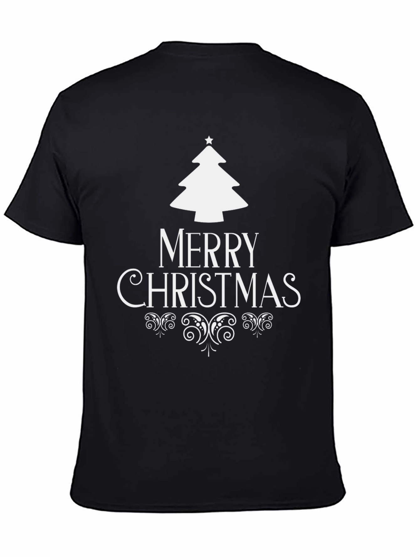 Festive Merry Christmas Tree Graphic T-Shirt