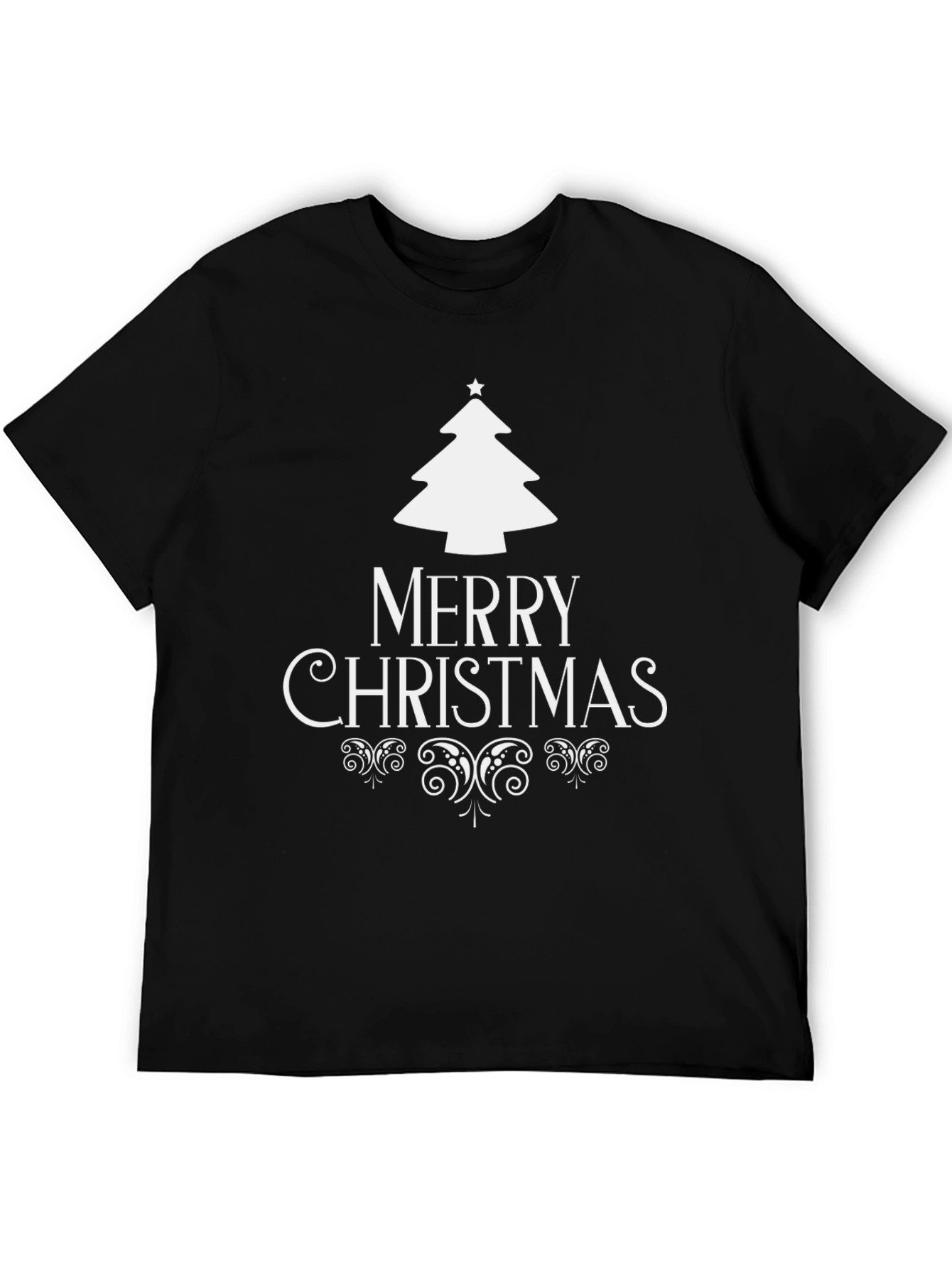 Festive Merry Christmas Tree Graphic T-Shirt