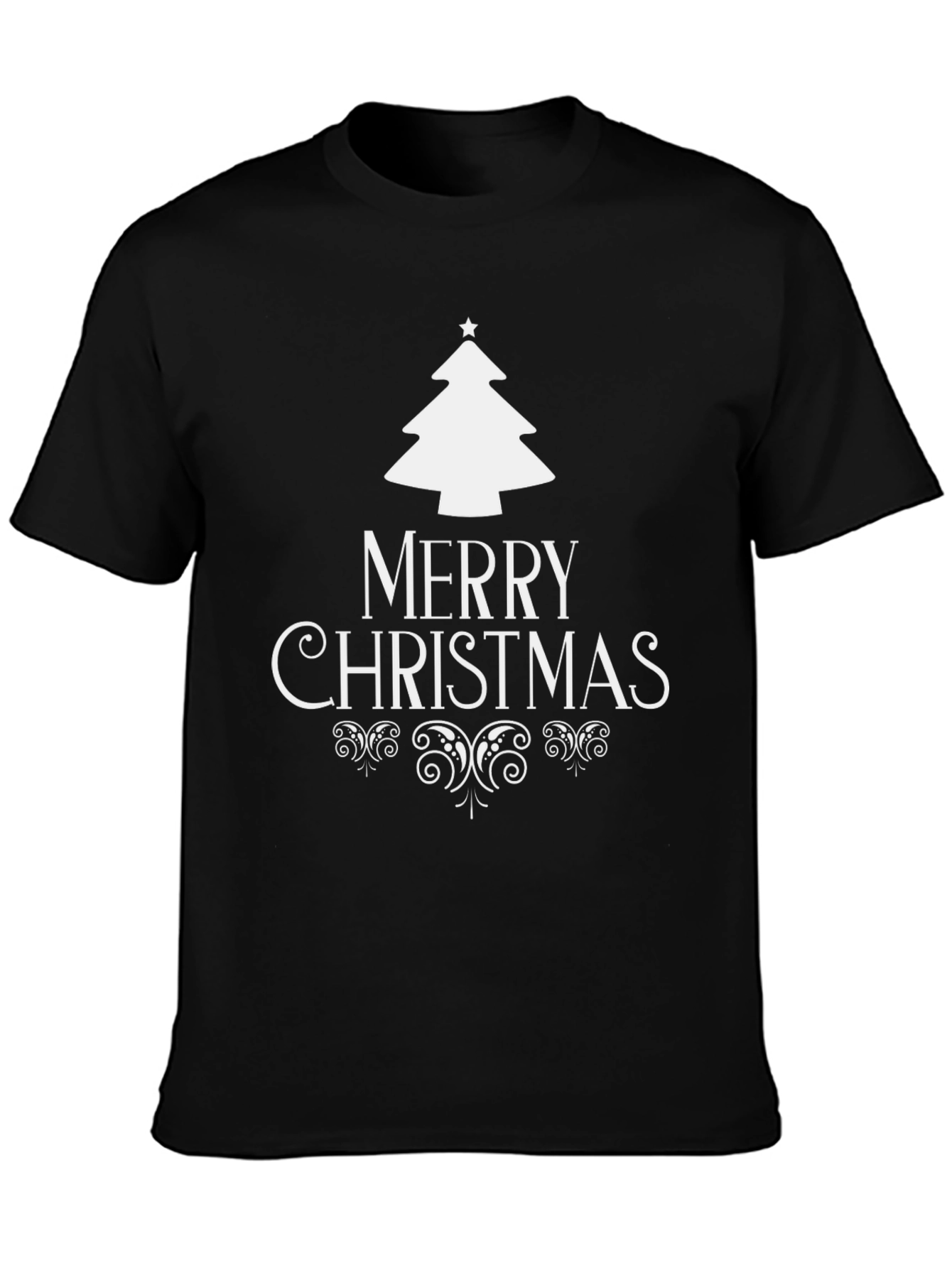 Festive Merry Christmas Tree Graphic T-Shirt