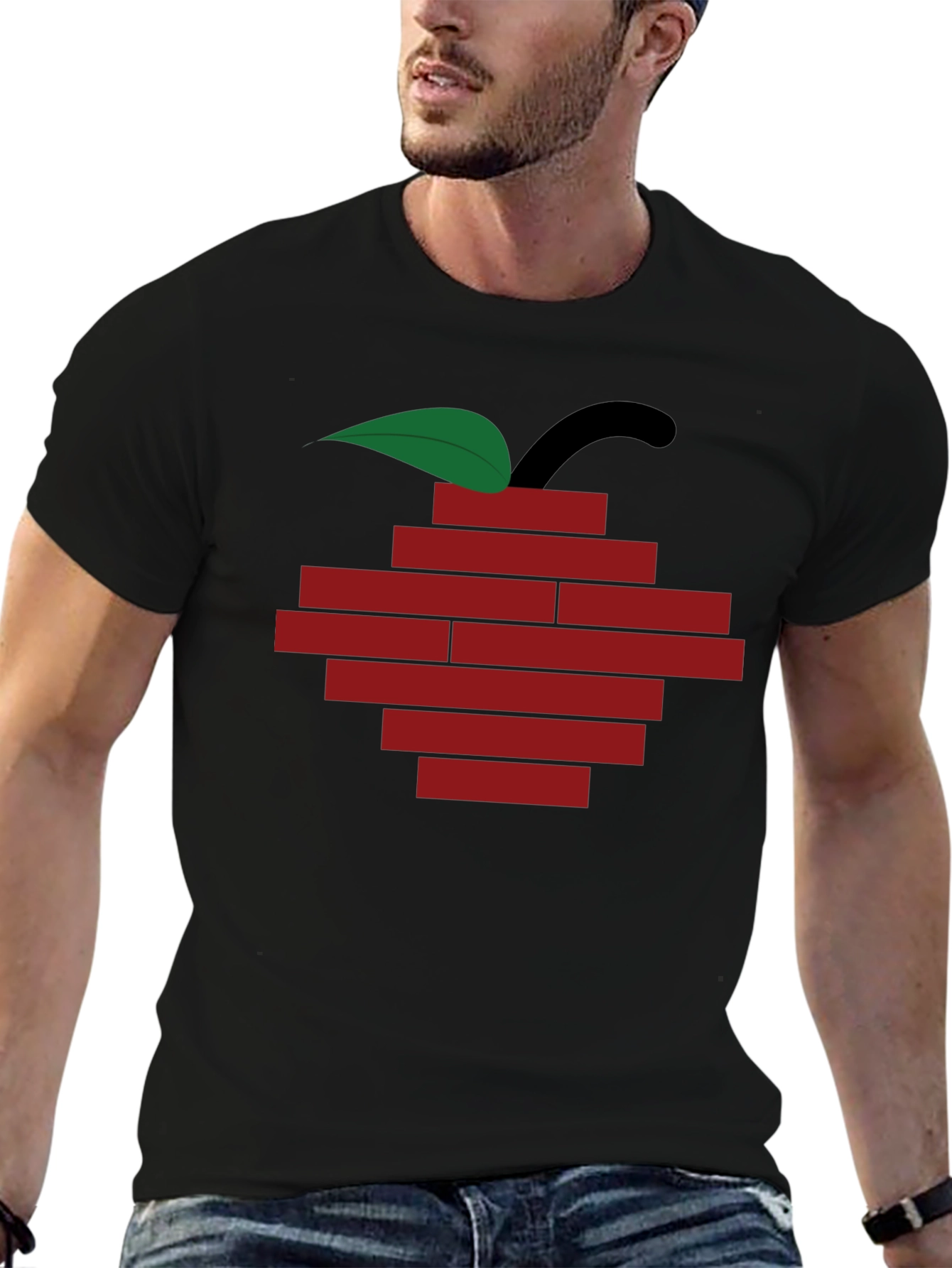 Brick Apple Graphic Tee - Modern Urban Style
